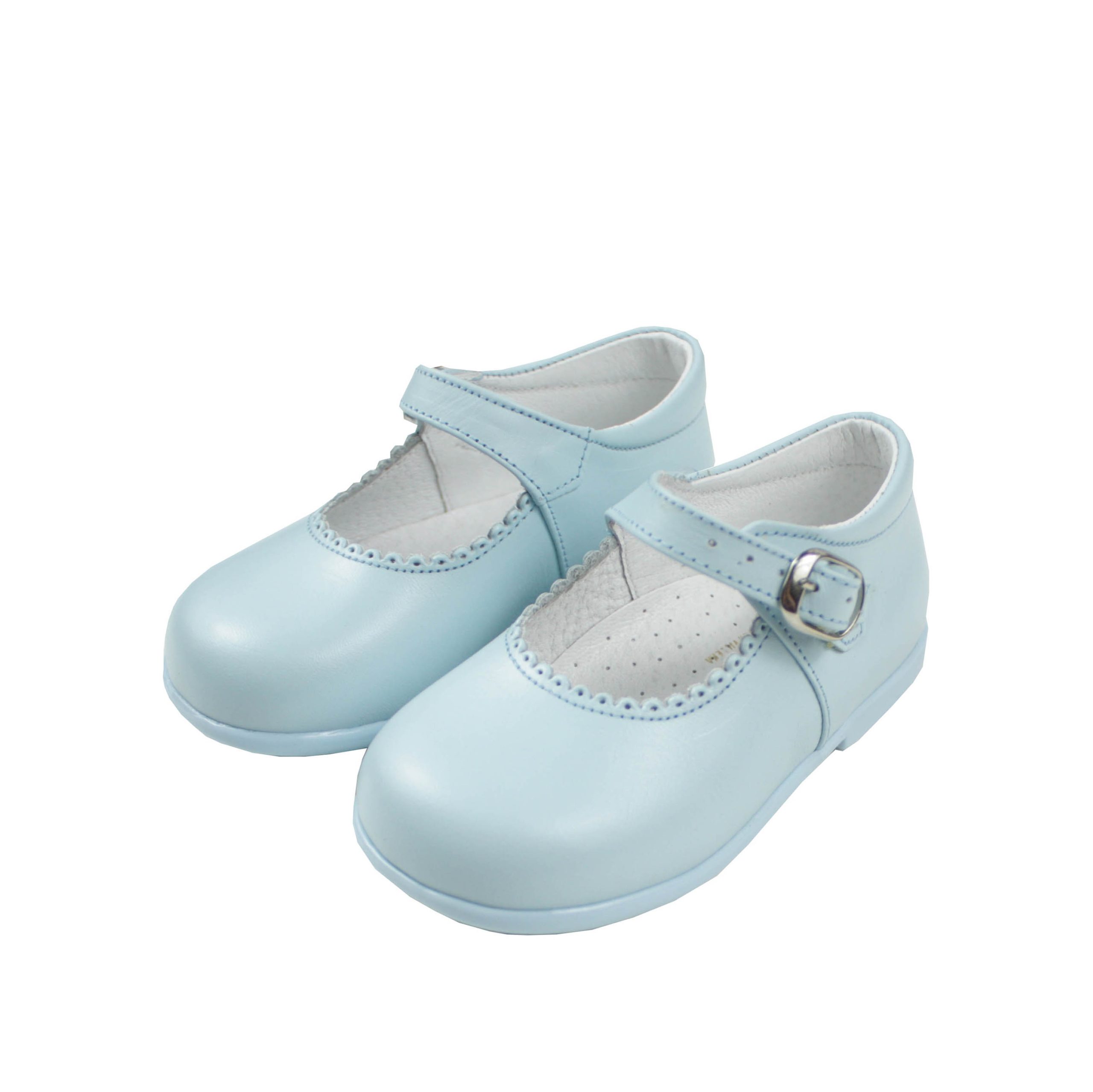 Zapato piel mercedita celeste
