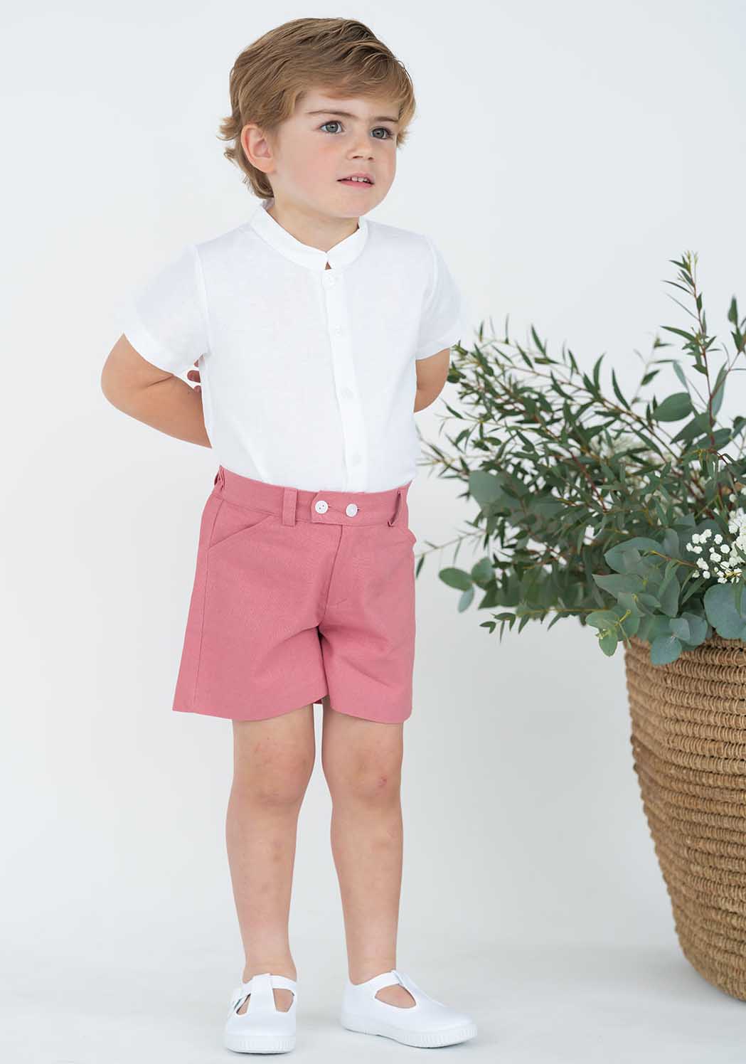 Bermuda niño lino coral