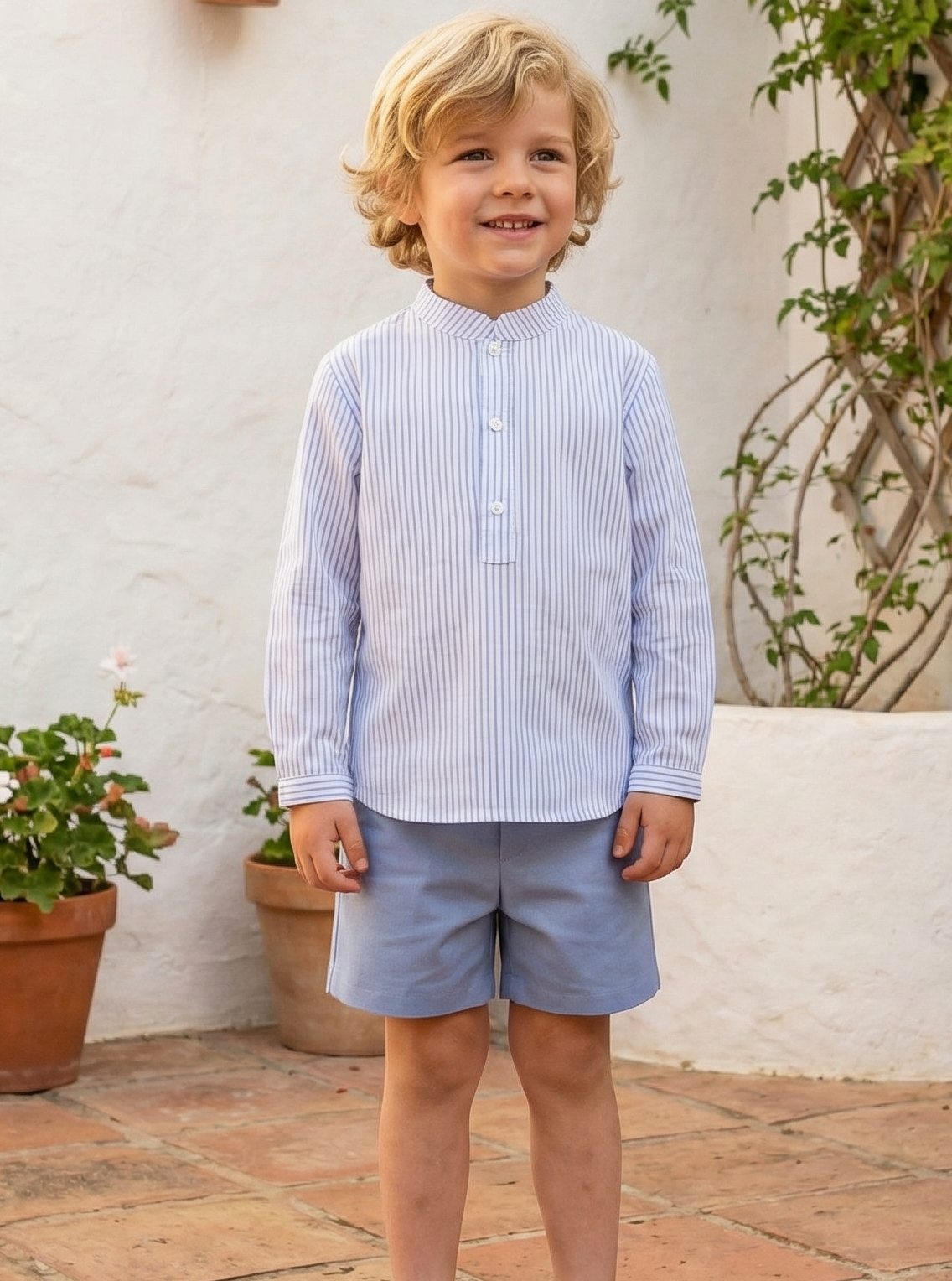 Bermuda niño azul