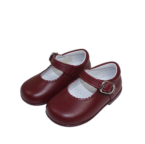 Zapato piel mercedita burdeos