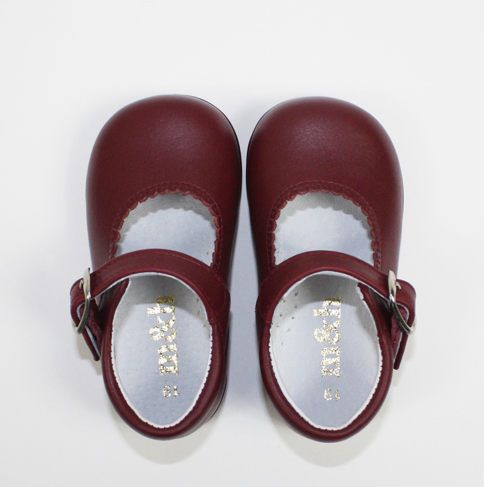 Zapato piel mercedita burdeos