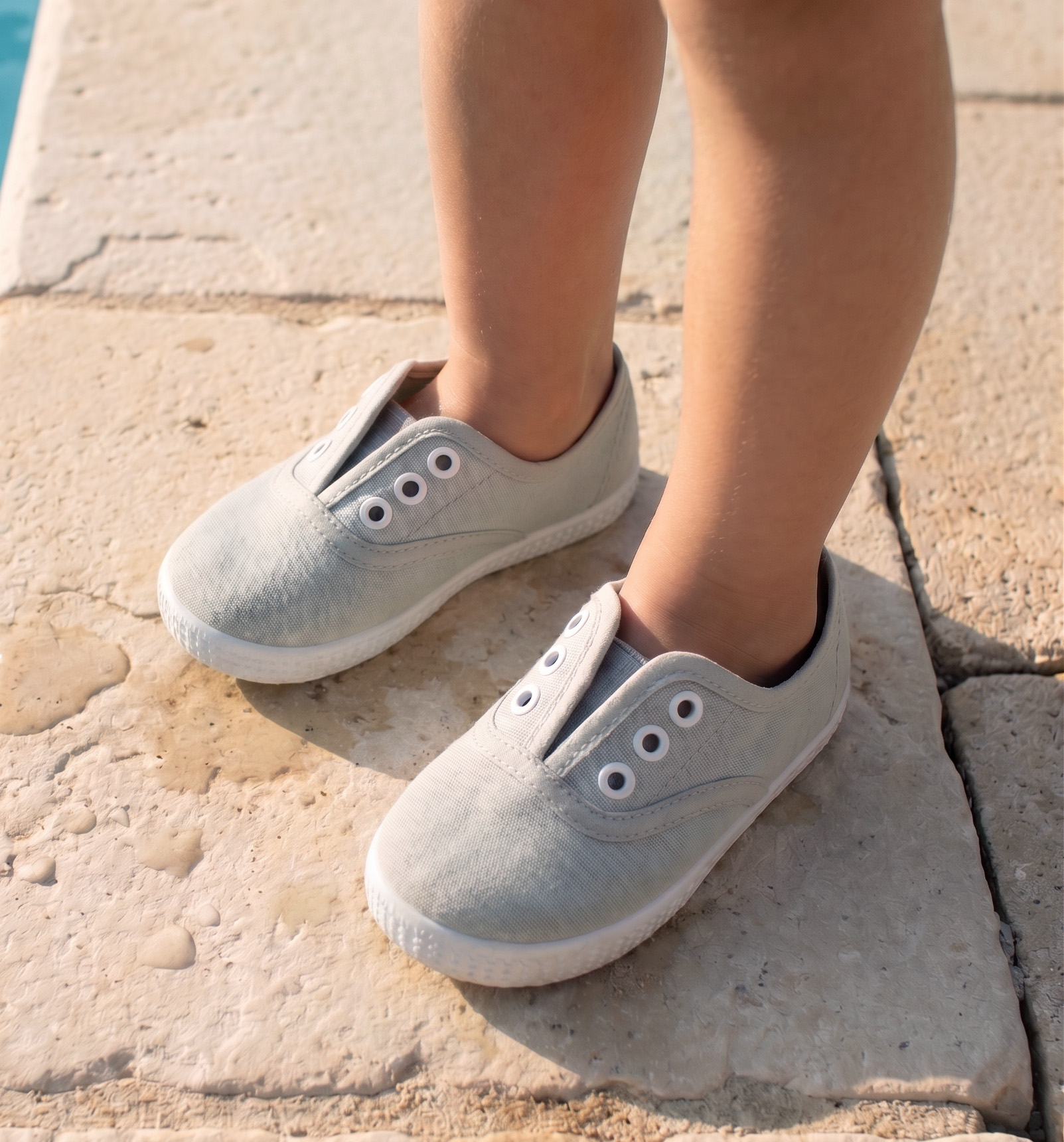 Loneta sin cordones gris