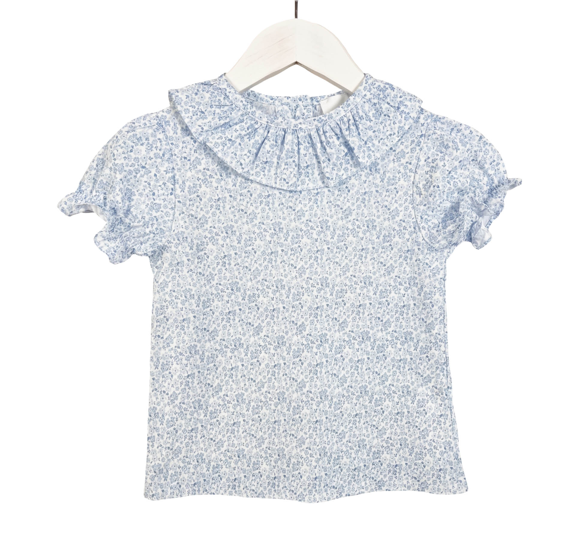Conjunto de bebé blusa y cubre pañal trébol azul
