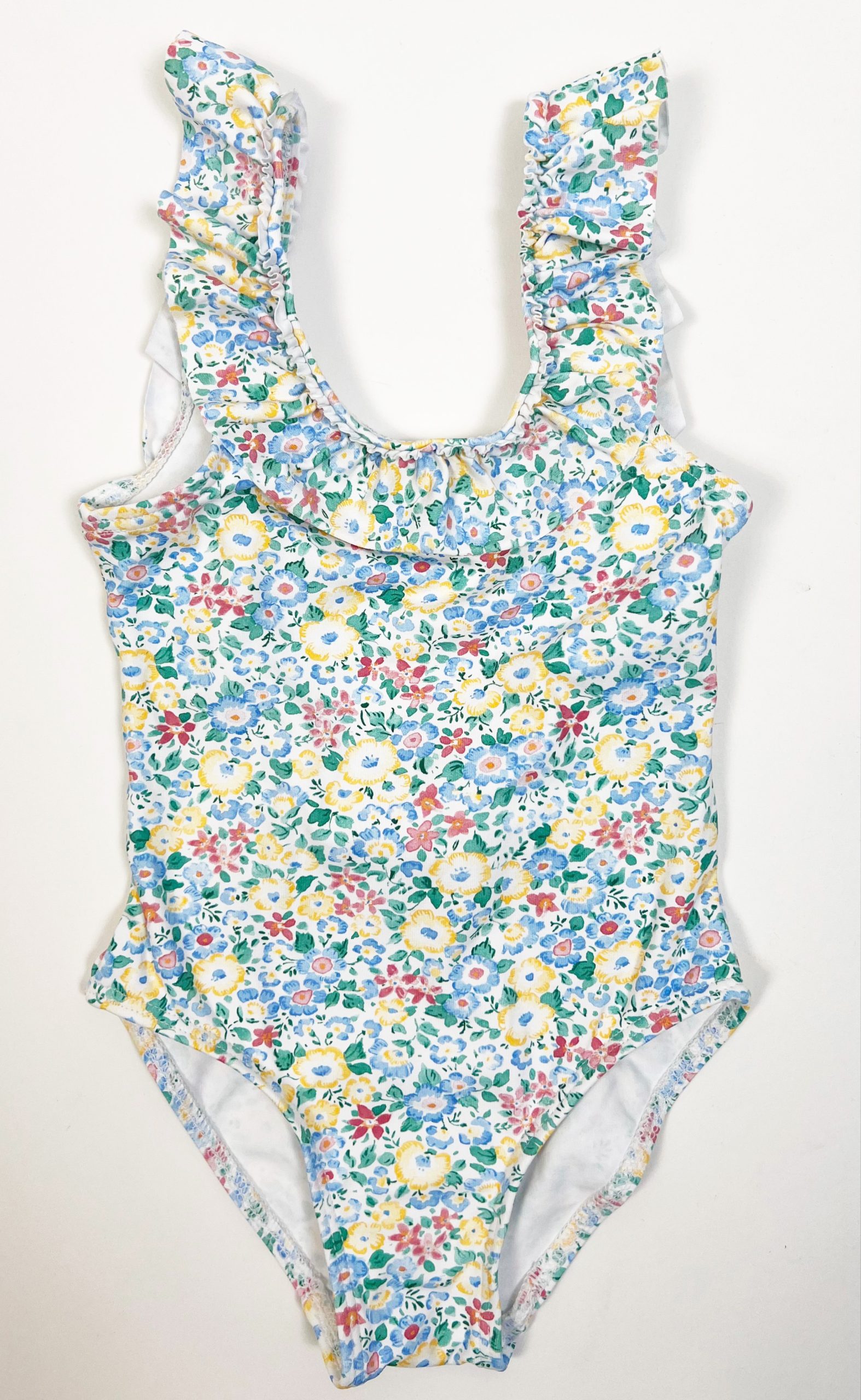 Bañador niña flores amarillas