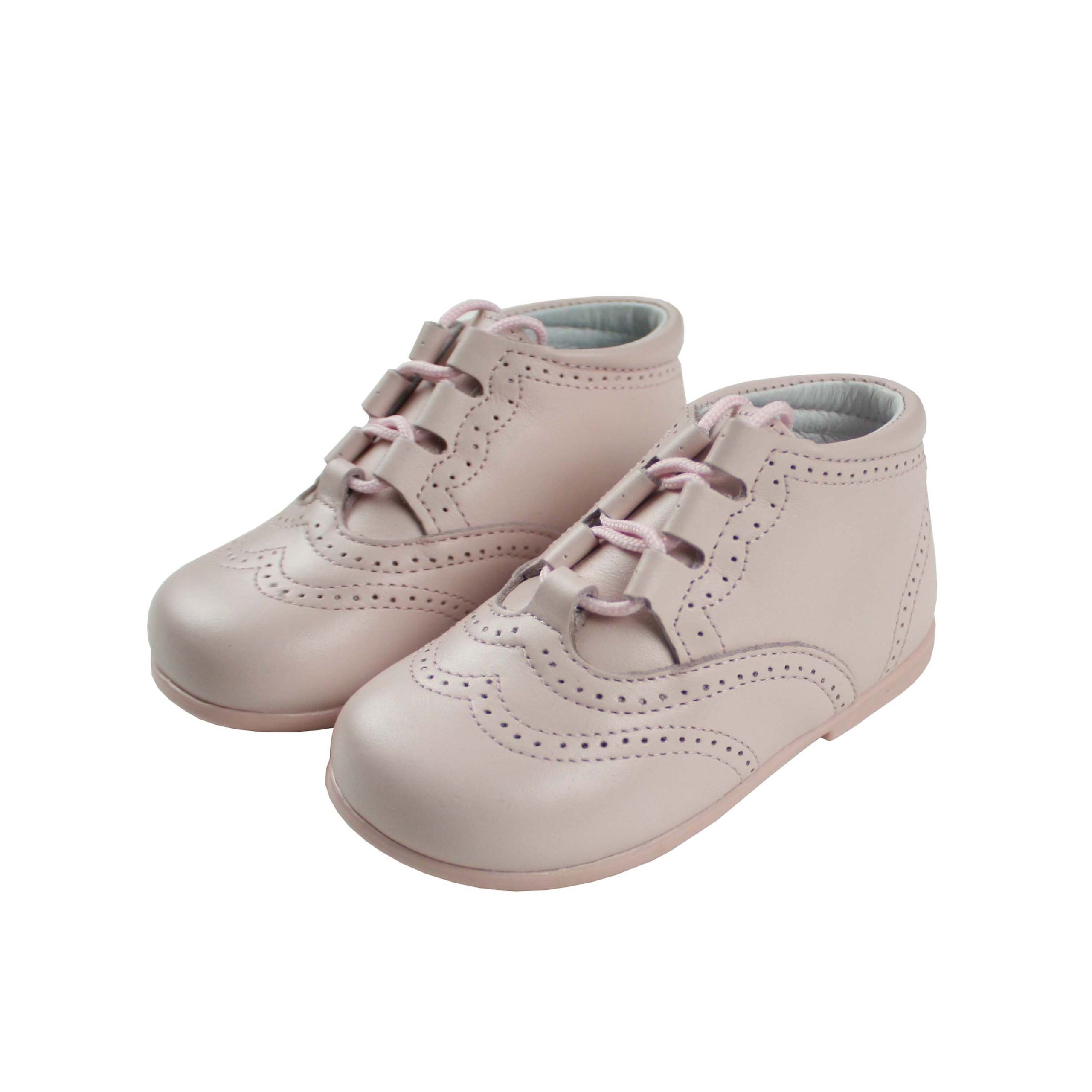 Zapato piel bota gales rosa