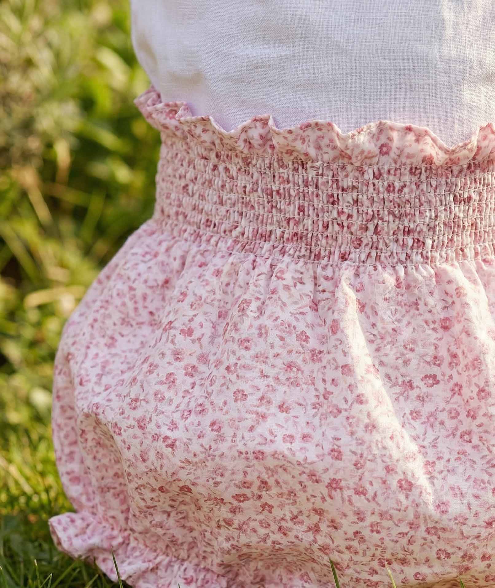Cubre pañal m&h estampado Mini flor rosa