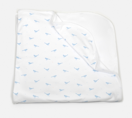 Arrullo estampado pájaro azul