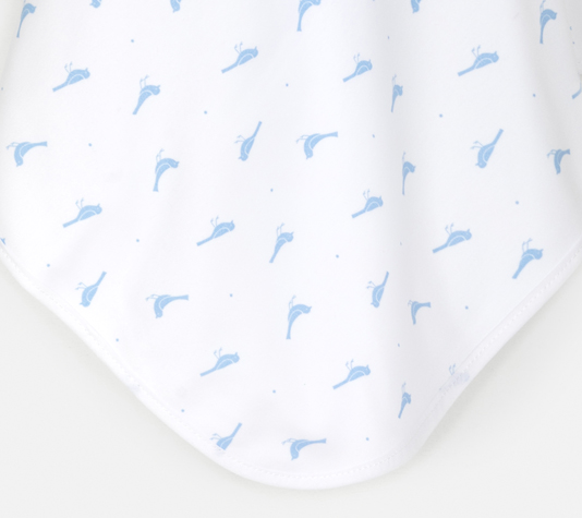 Arrullo estampado pájaro azul
