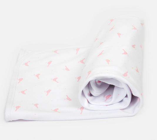 Arrullo estampado pájaro rosa