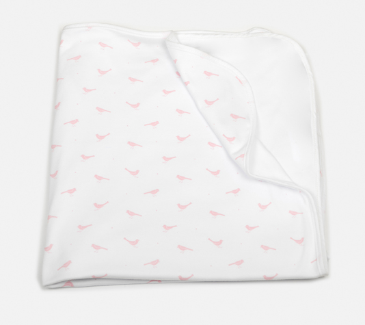 Arrullo estampado pájaro rosa