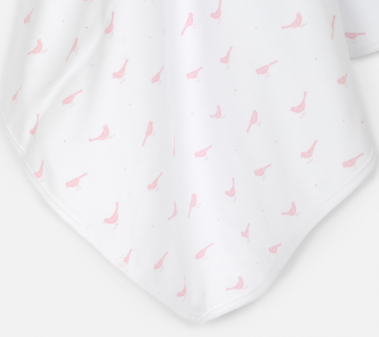 Arrullo estampado pájaro rosa