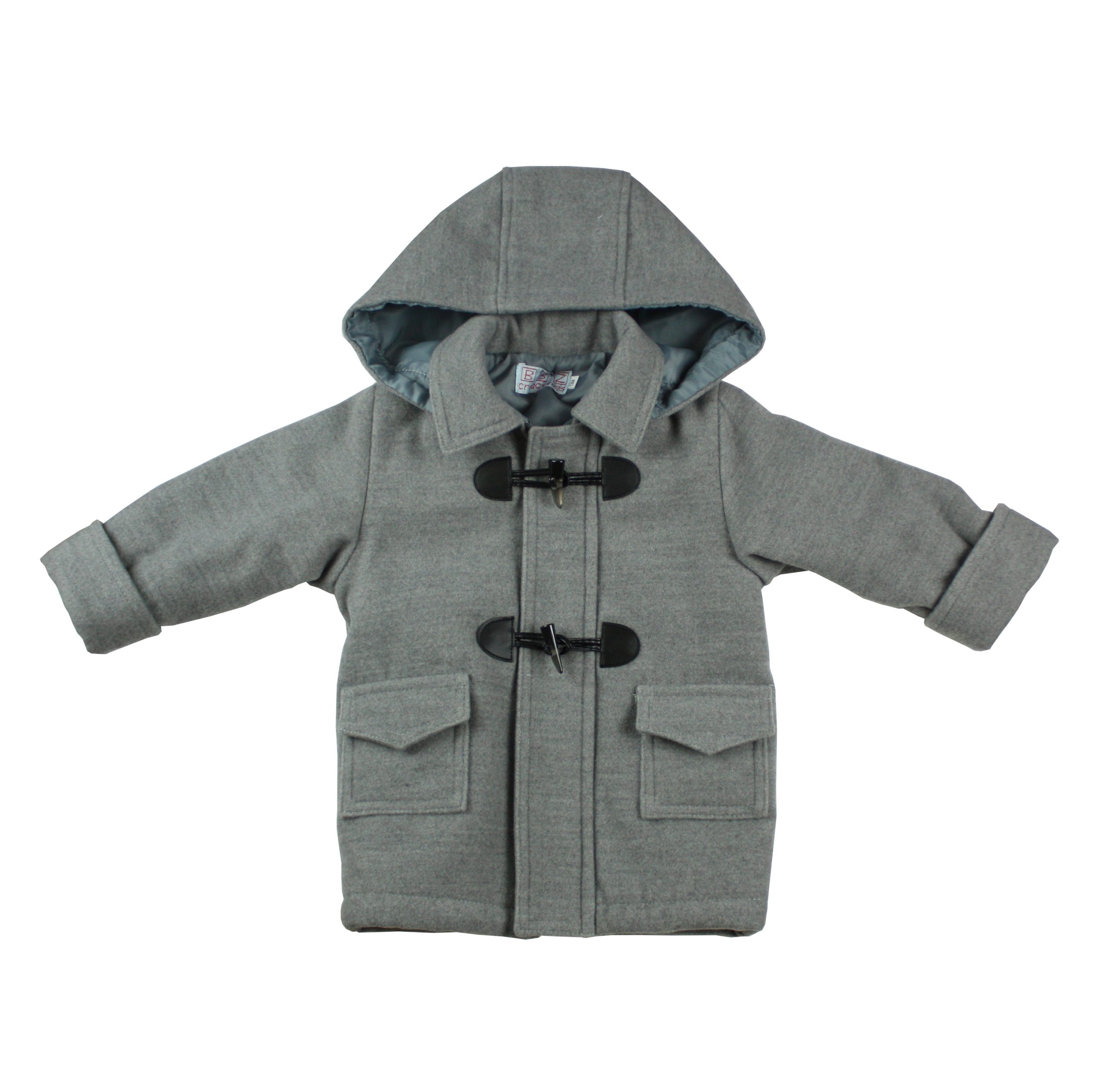 Trenca gris con capucha