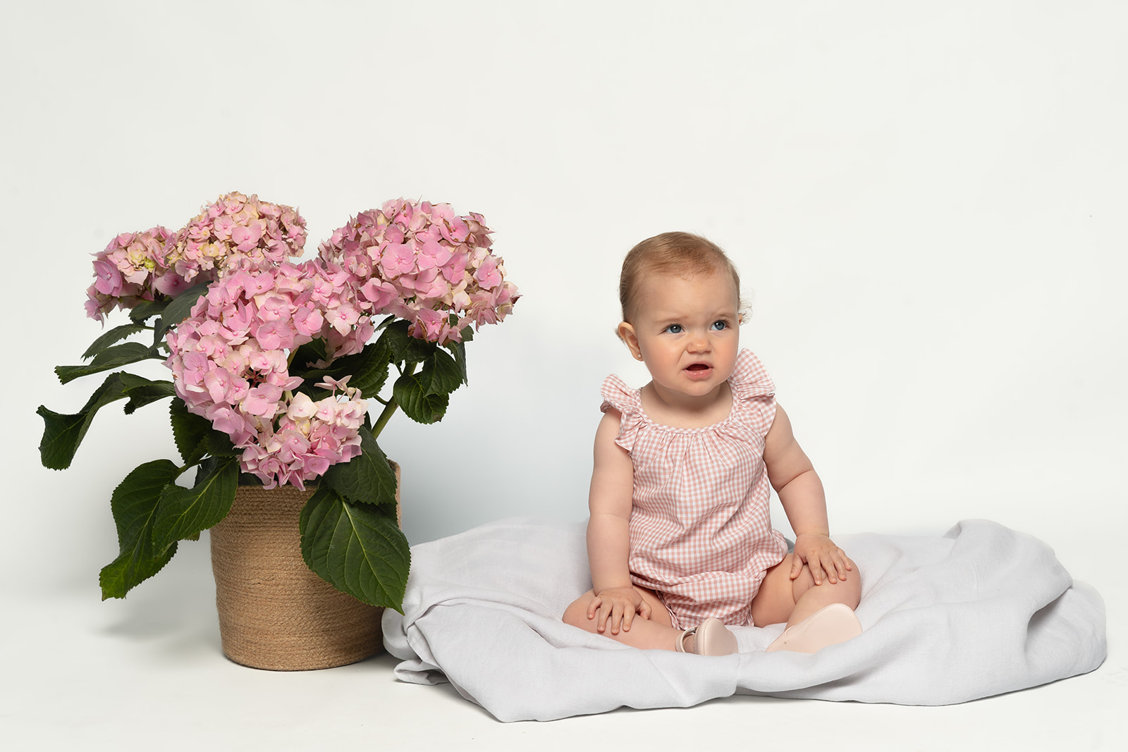 Pelele vichy rosa palo