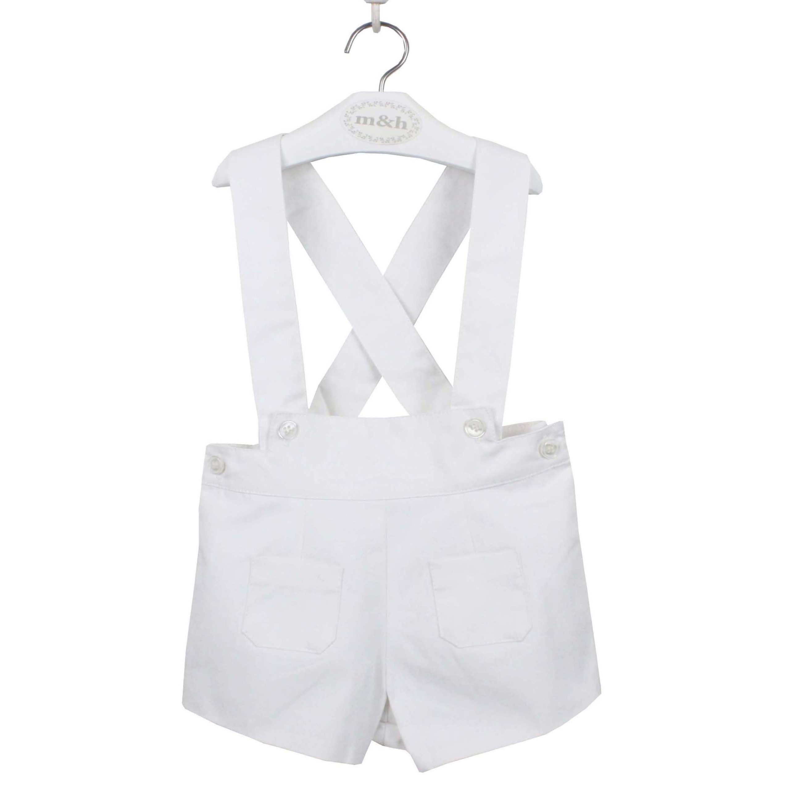 Bermuda con tirantes blanca