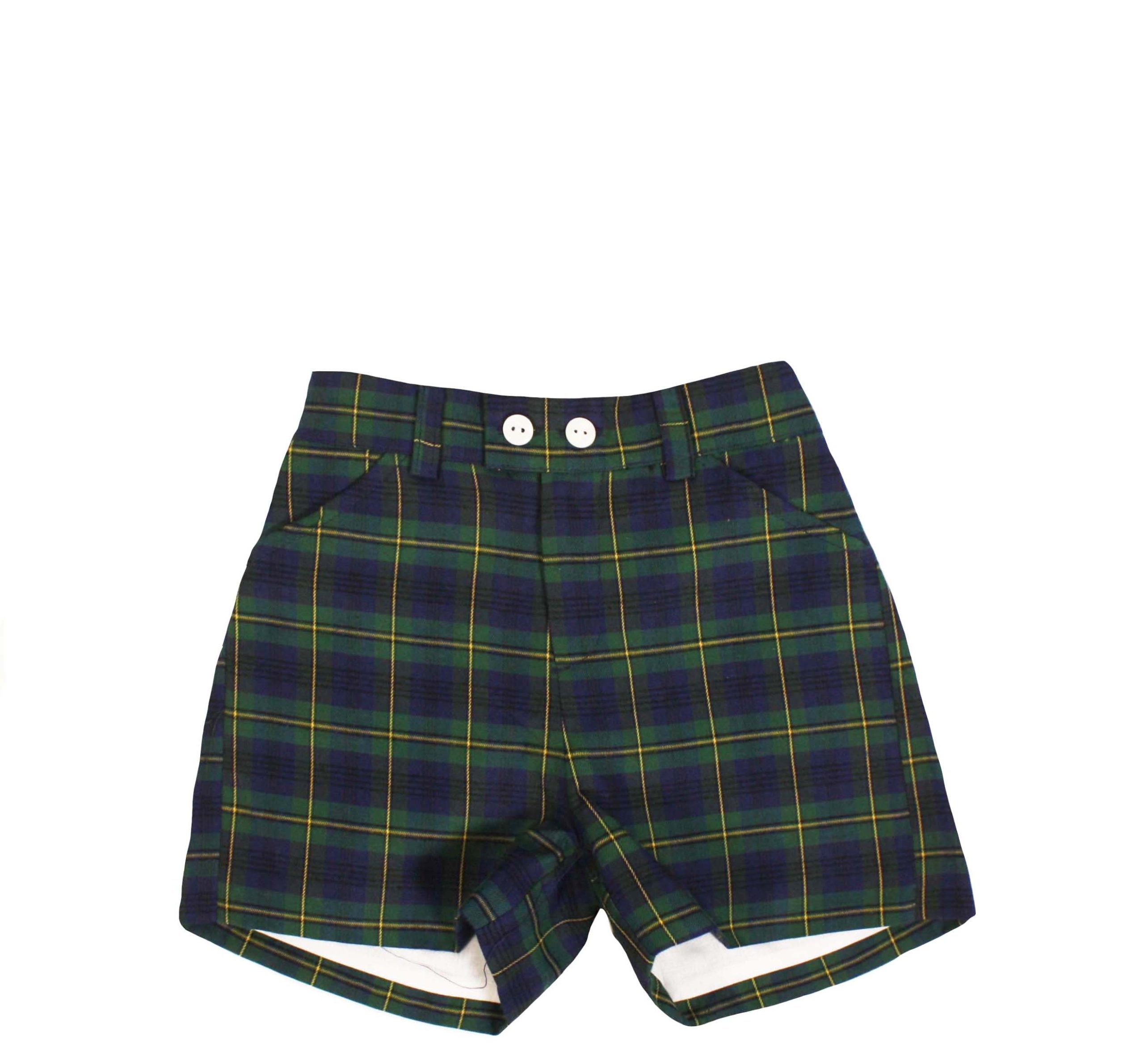 Bermuda tartan verde y marino