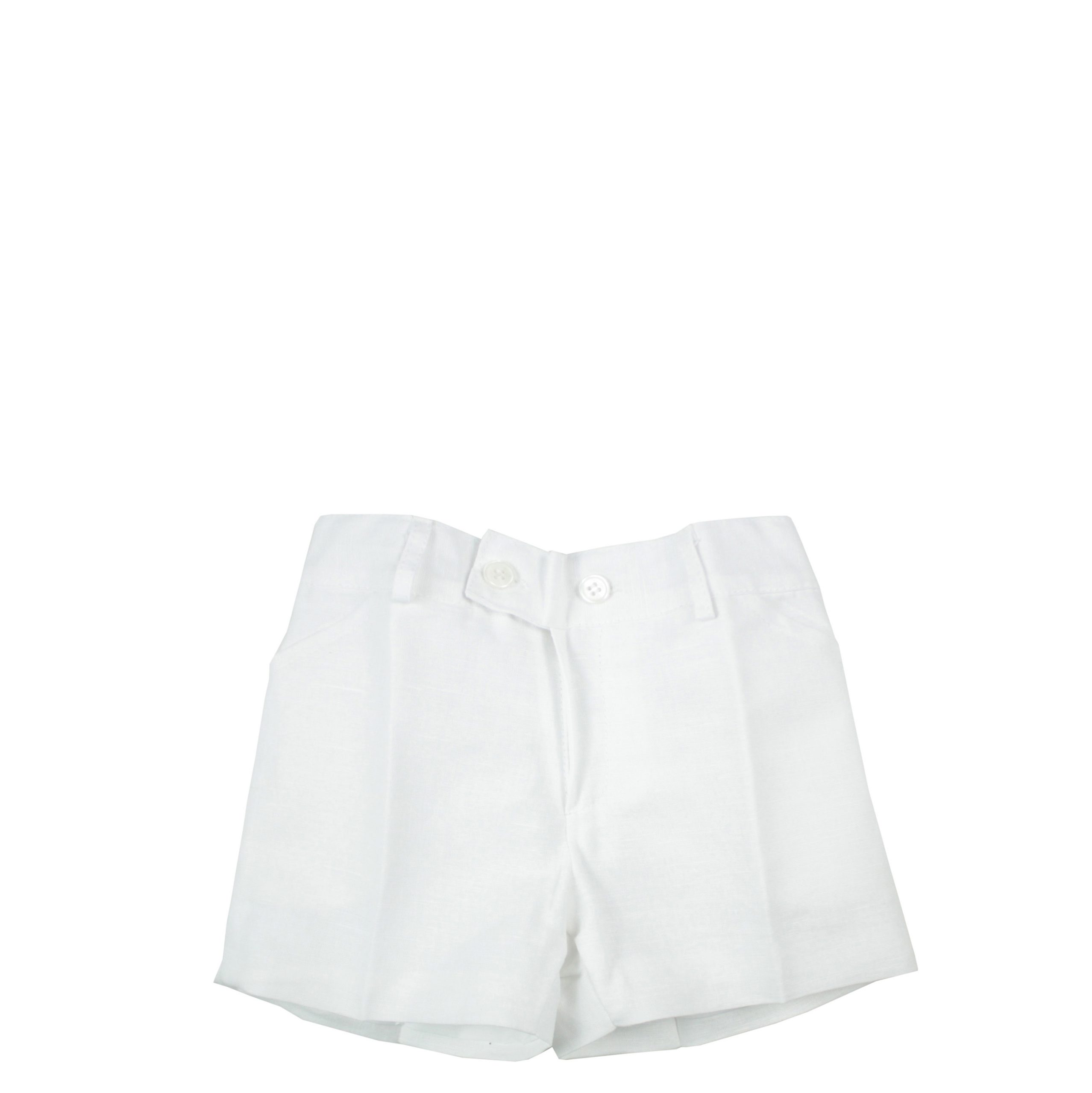 Bermuda niño lino blanco