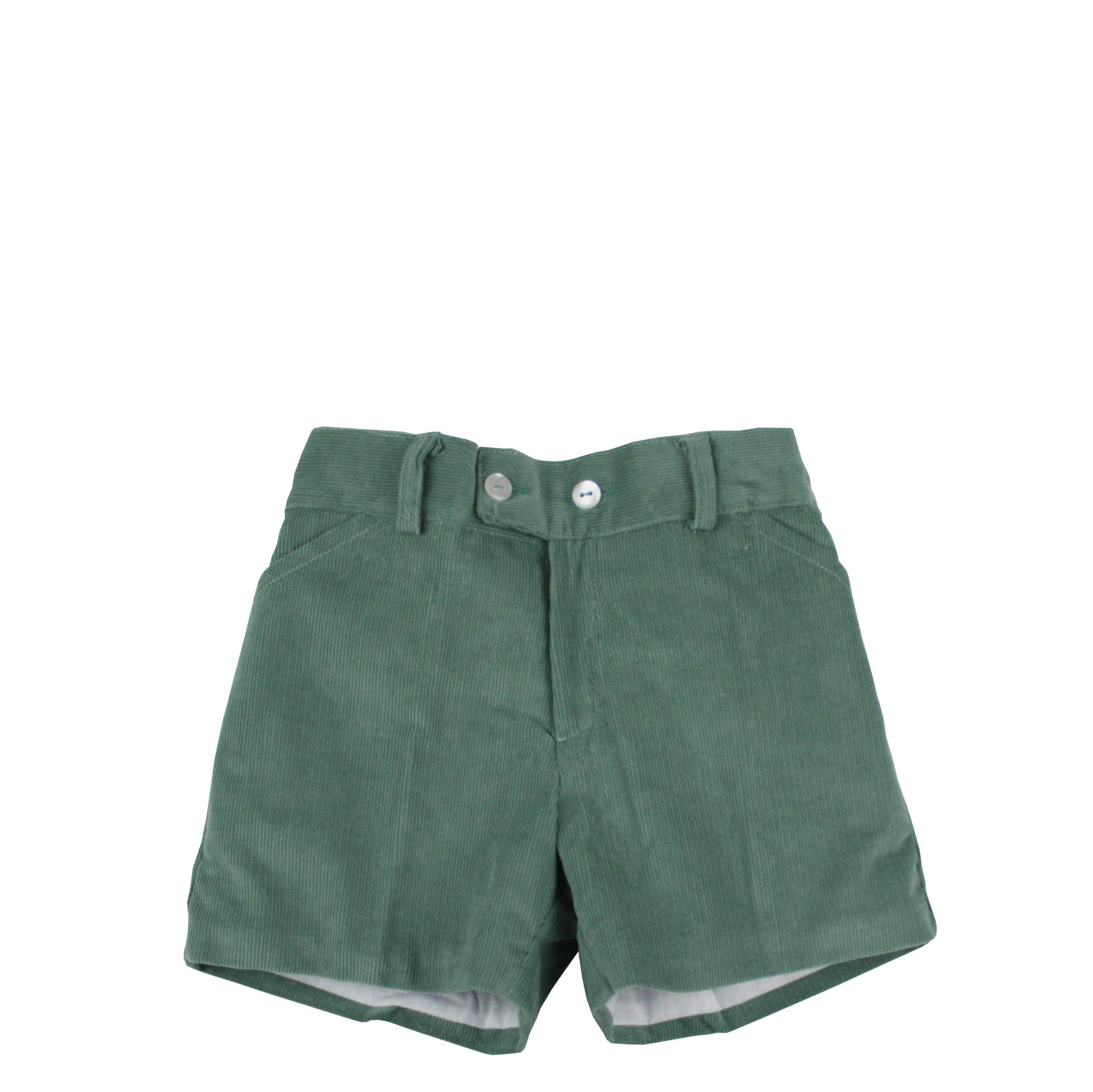 Bermuda niño pana verde musgo