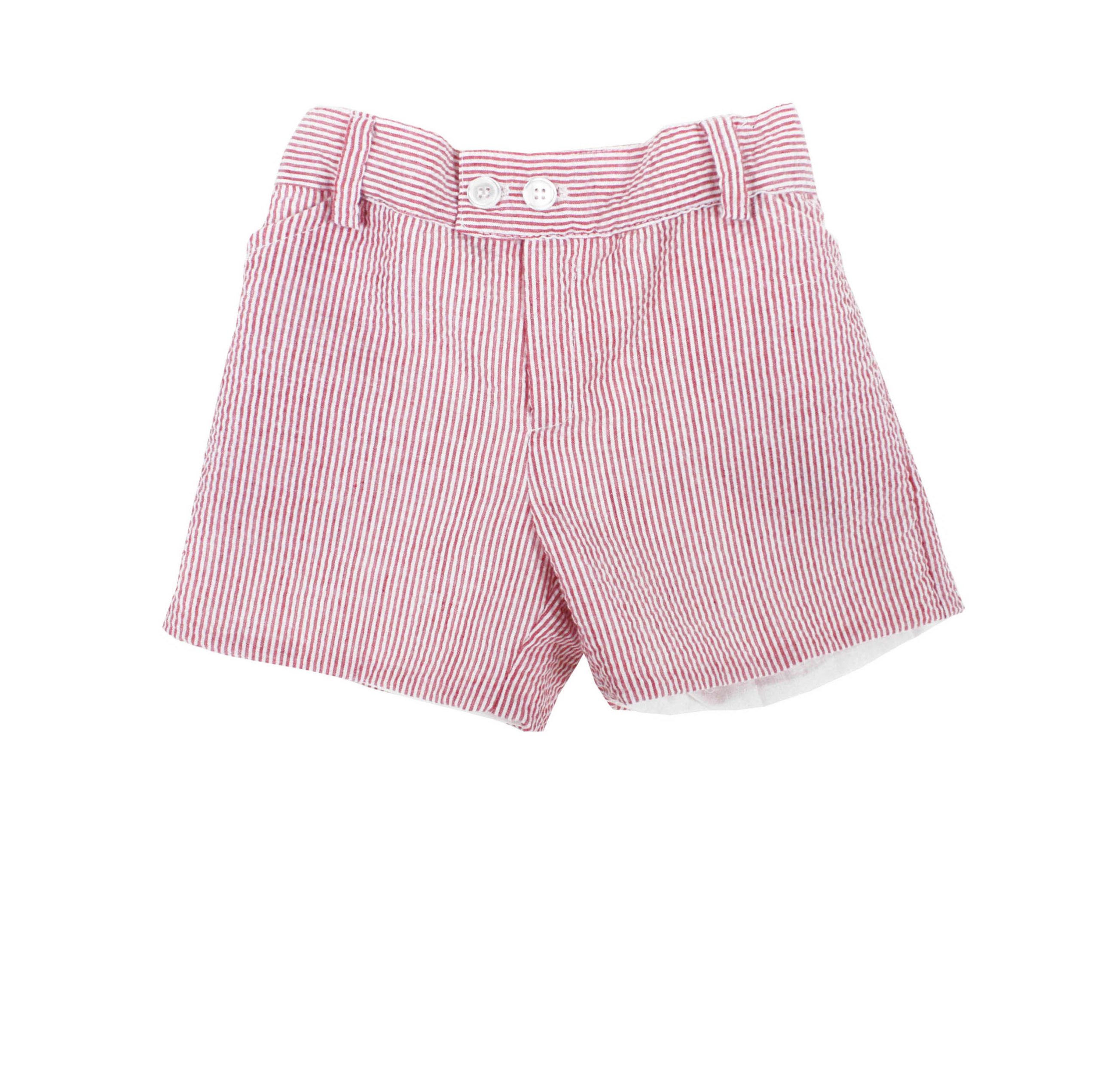 Bermuda niño rayas rojas