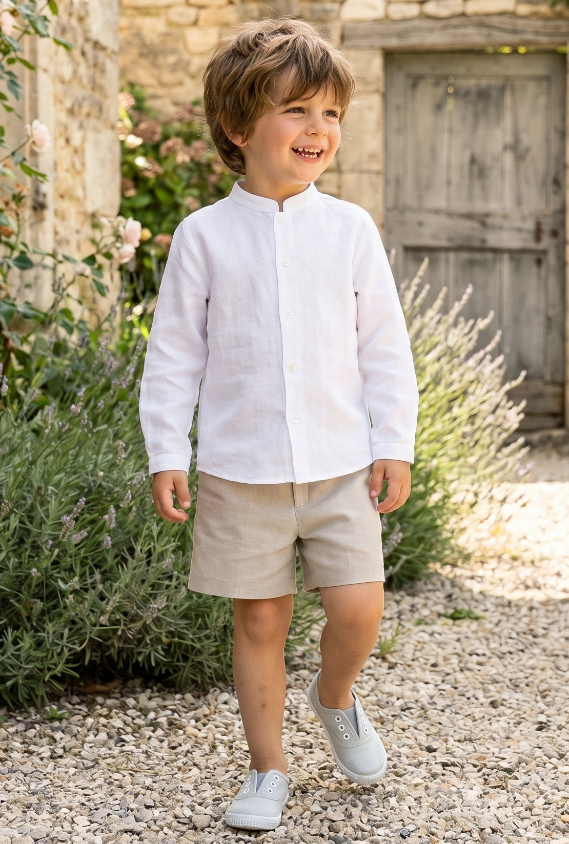 Bermuda niño lino piedra