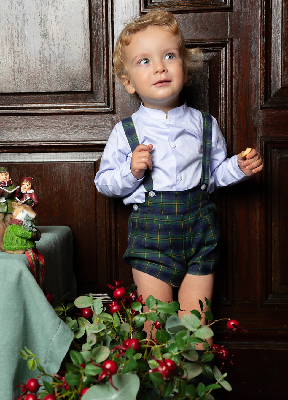 Bermuda tirante tartan verde