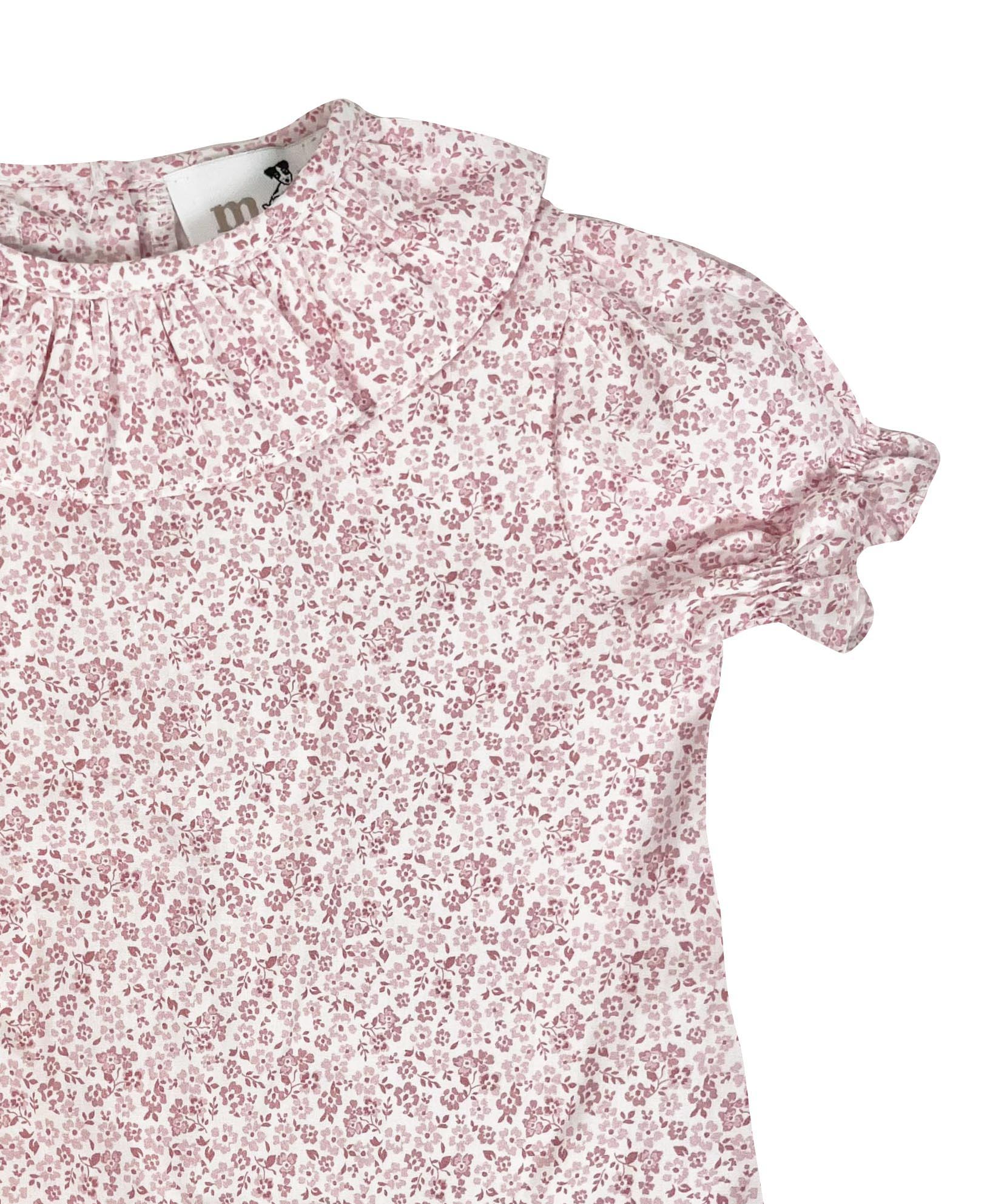 Conjunto de bebé blusa y cubre pañal trébol rosa