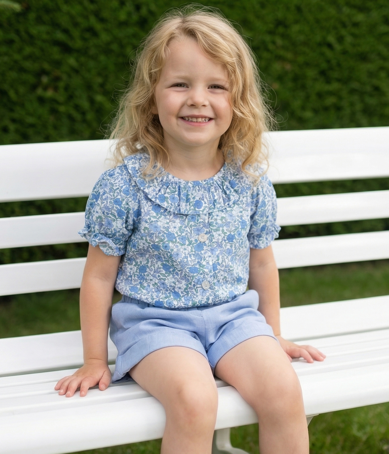 Blusa niña estampado Hera azul