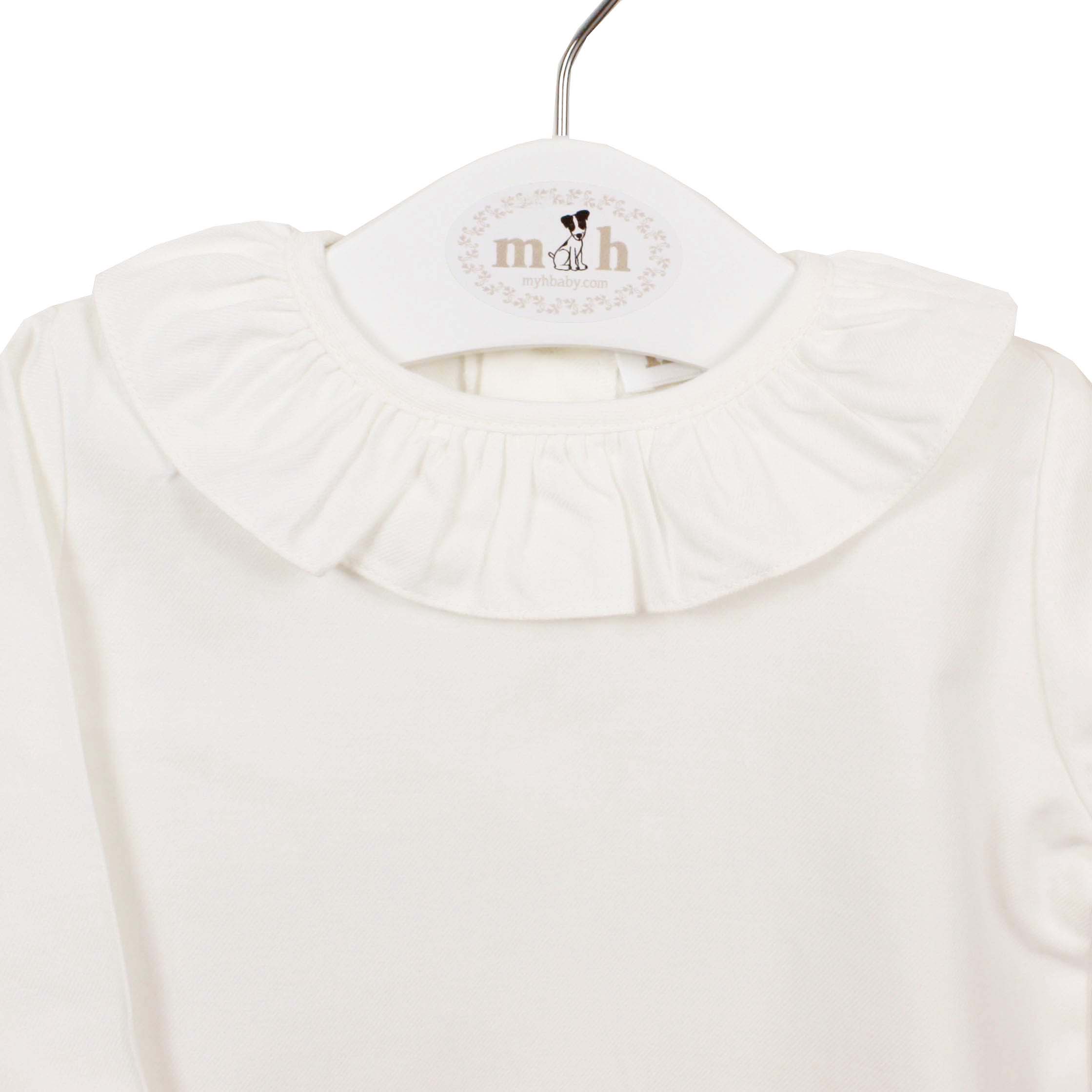 Blusa volante cruda manga larga
