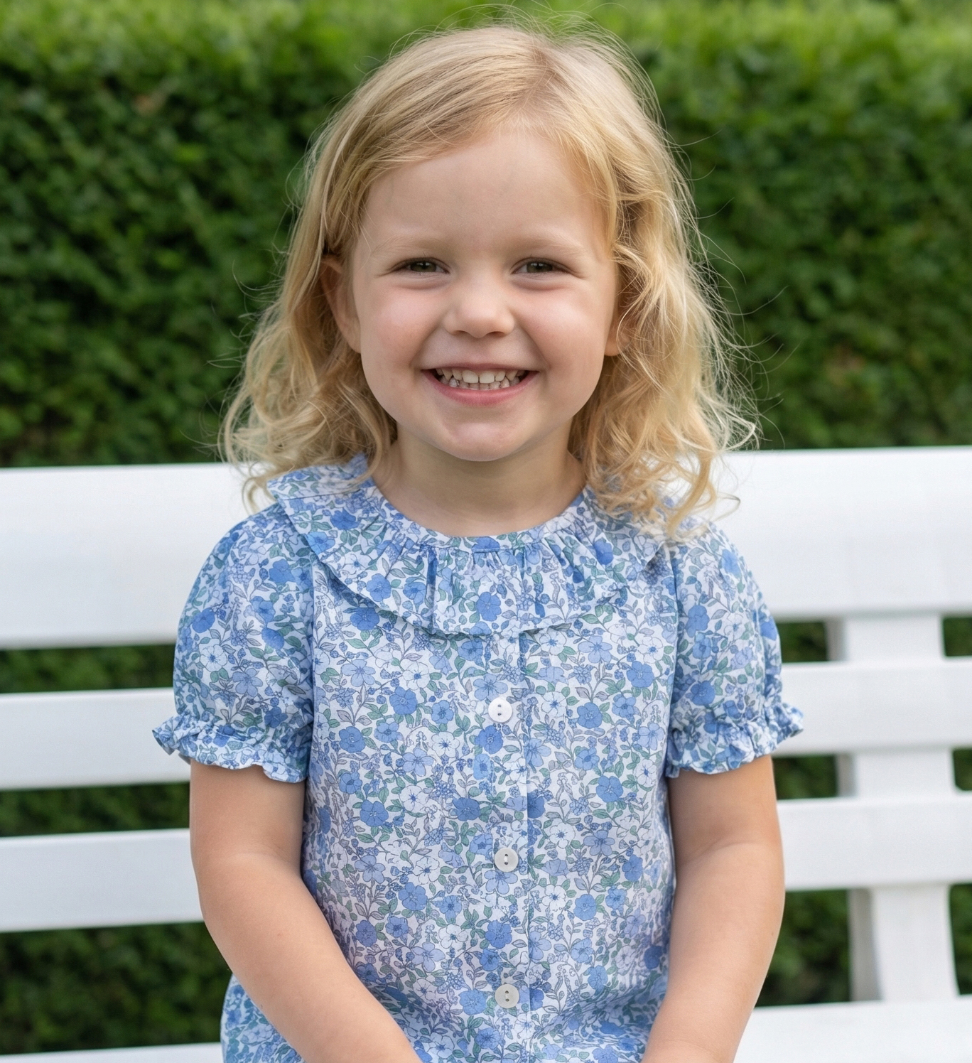 Blusa niña estampado Hera azul