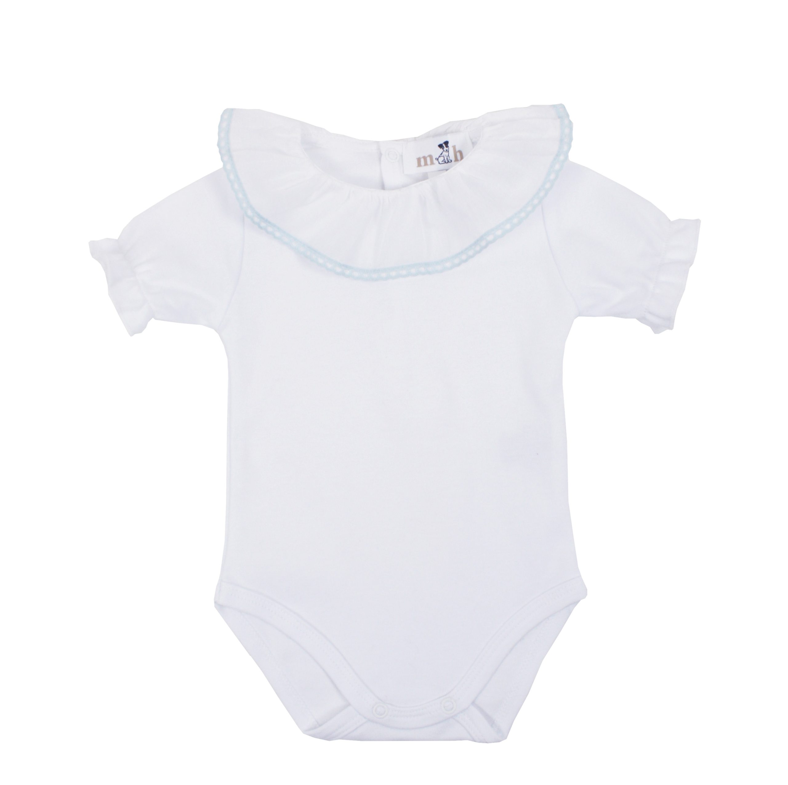 Body m/c volante batista puntilla azul