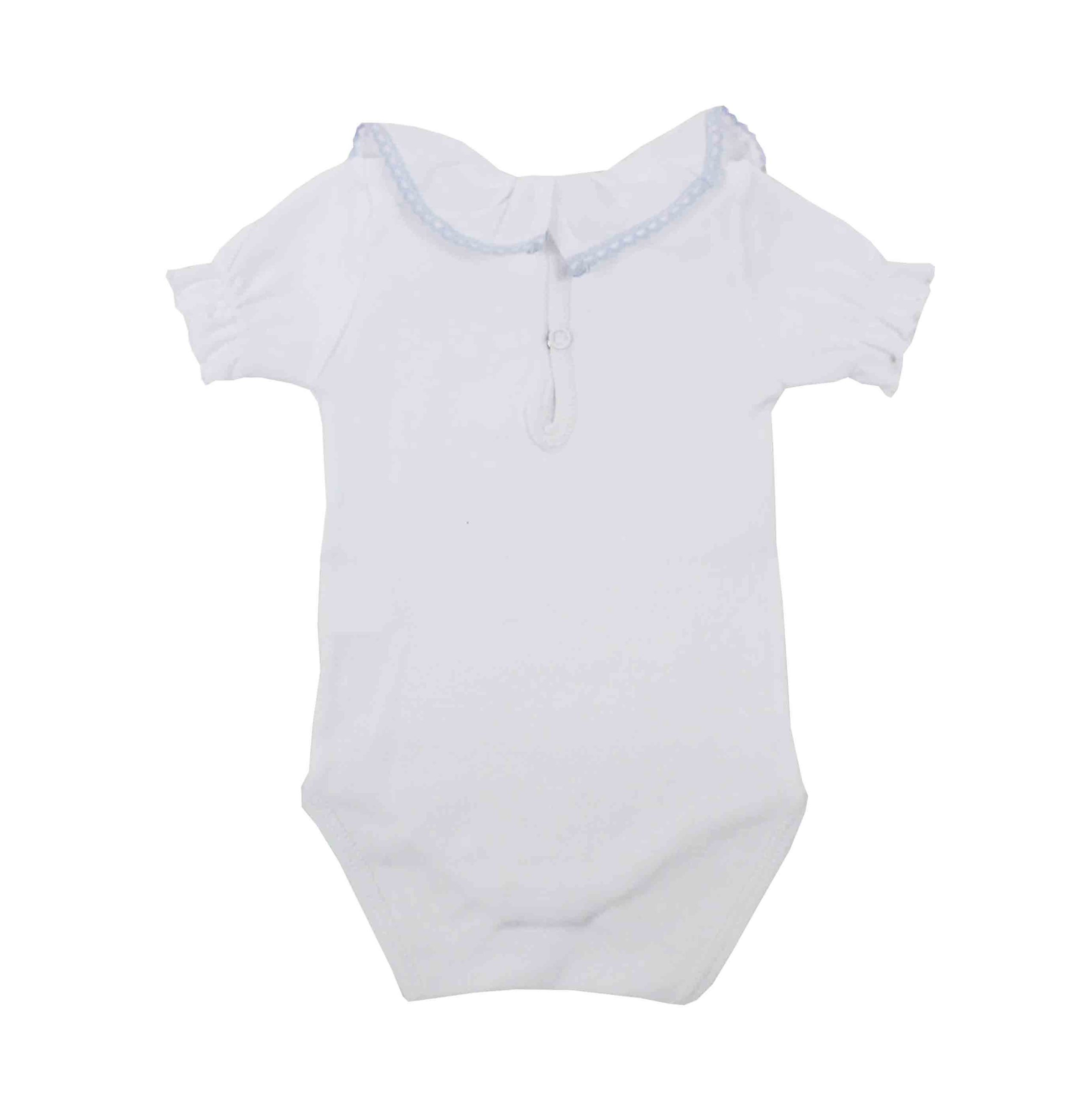 Body m/c volante batista puntilla azul