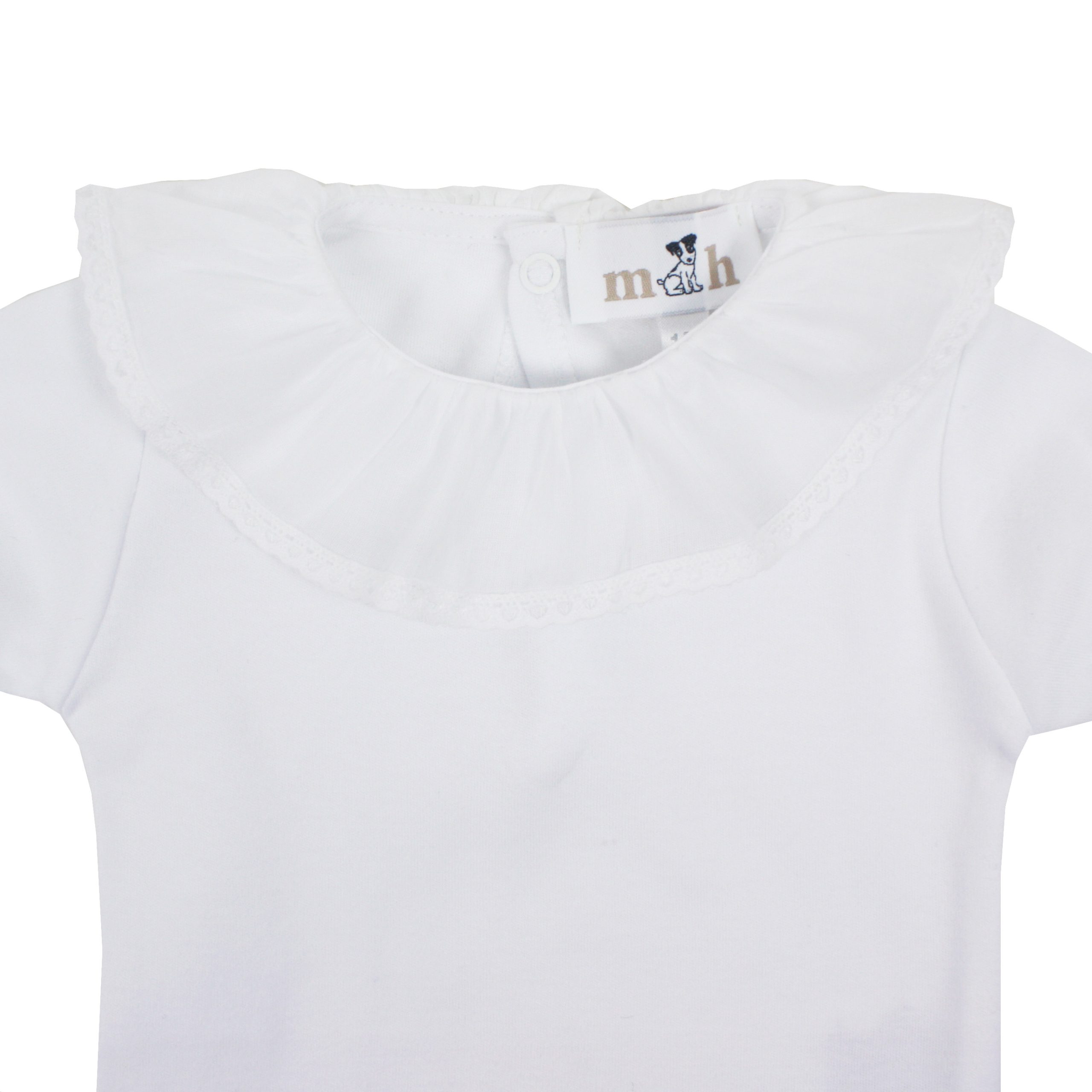 Body m/c volante batista puntilla blanca
