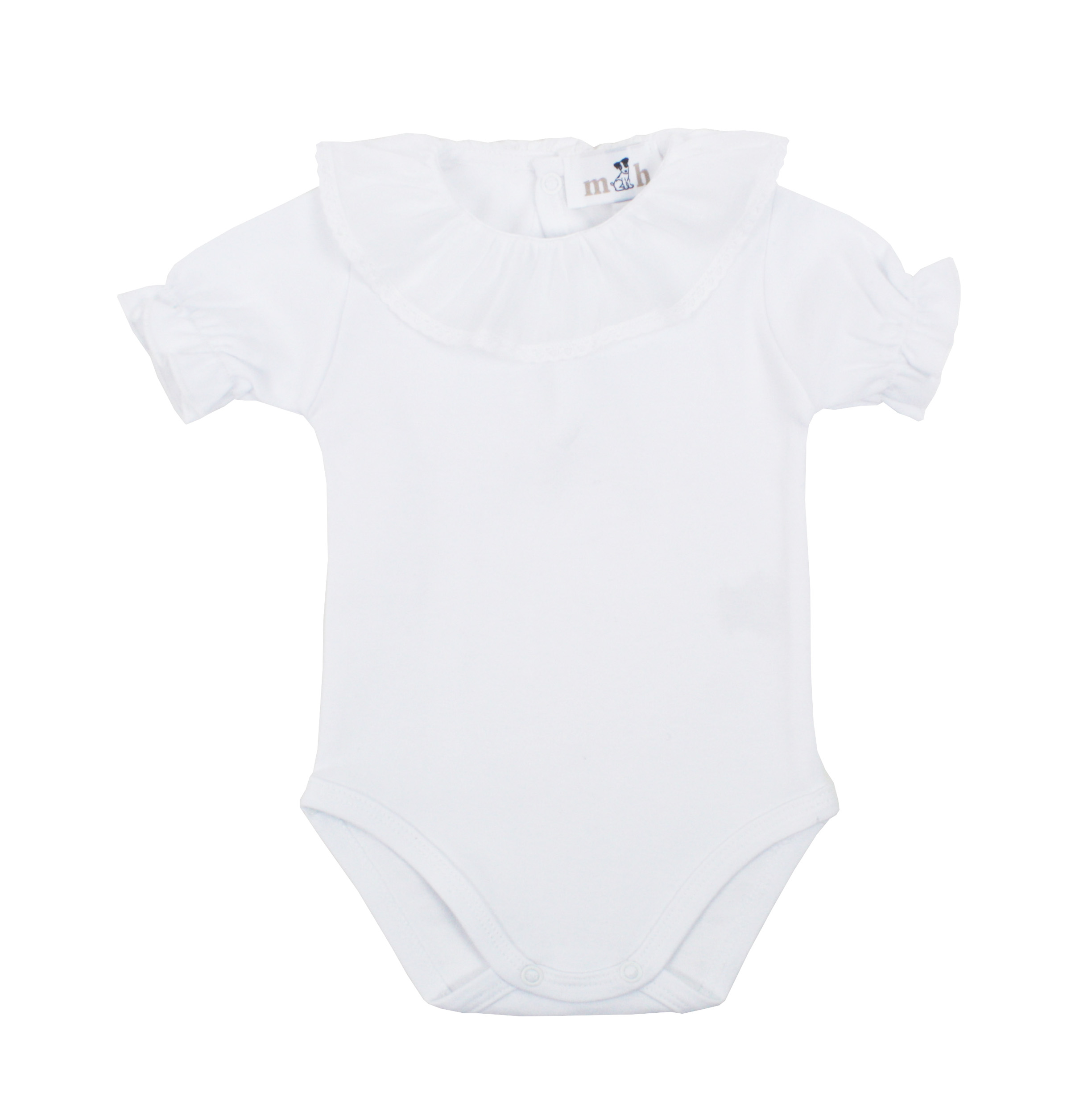 Body m/c volante batista puntilla blanca