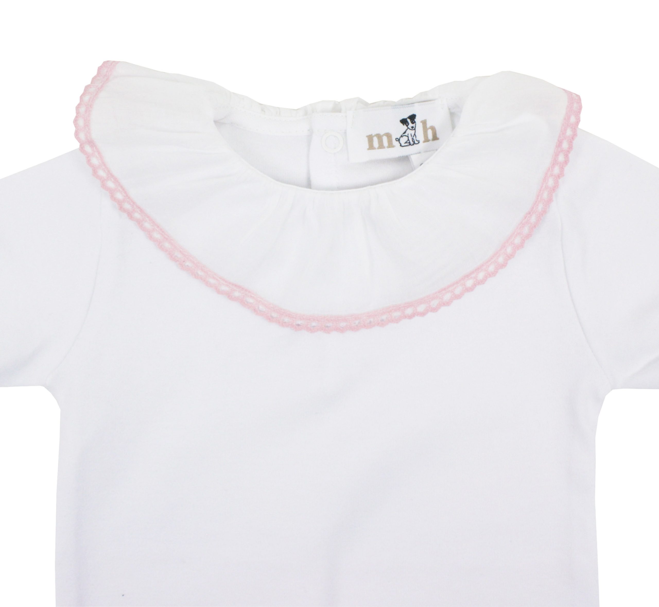 Body m/c volante batista puntilla rosa
