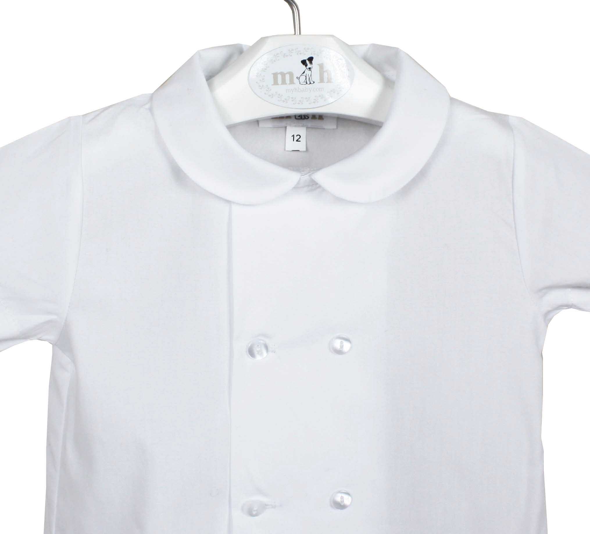 Camisa doble botonadura manga corta blanco