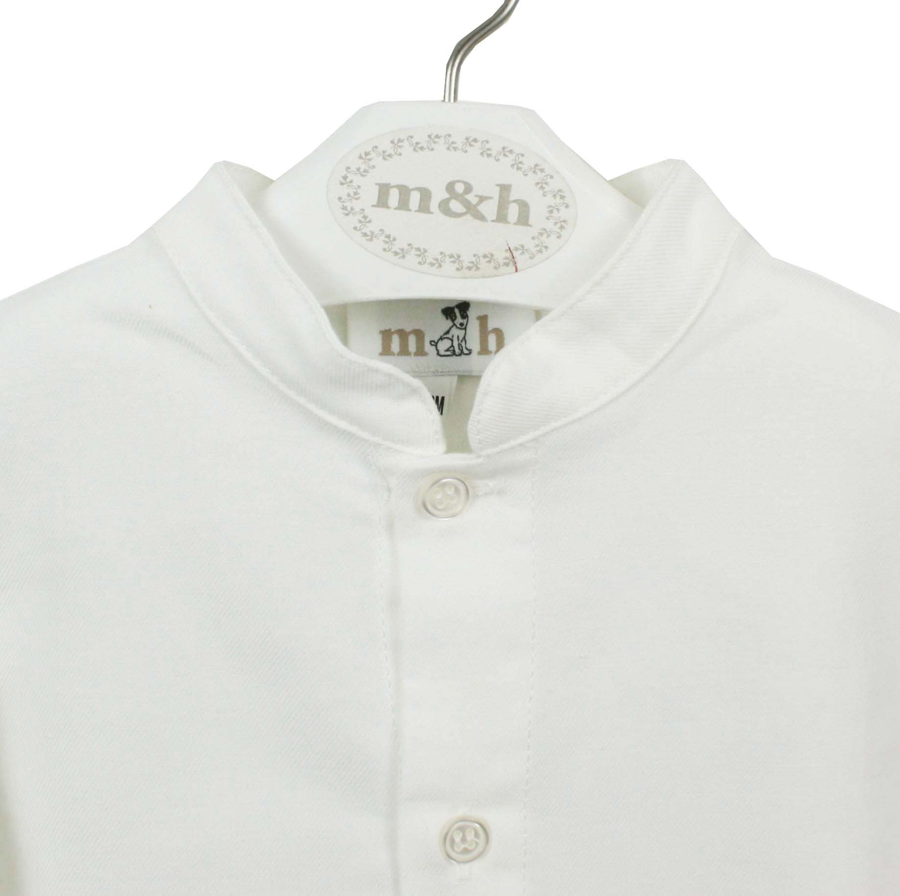 Camisa manga larga cruda cuello mao