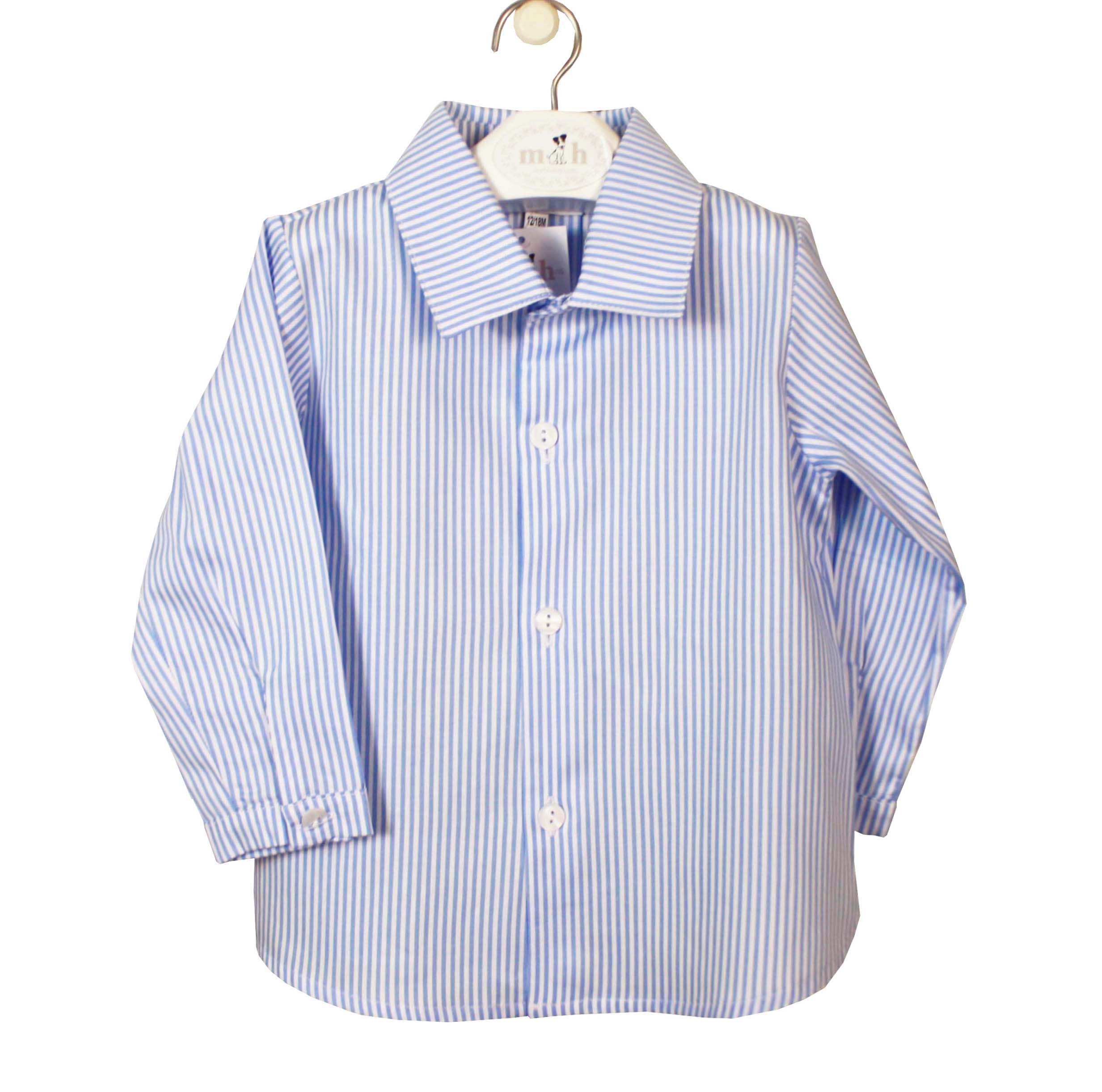 camisa rayas azules con cuello