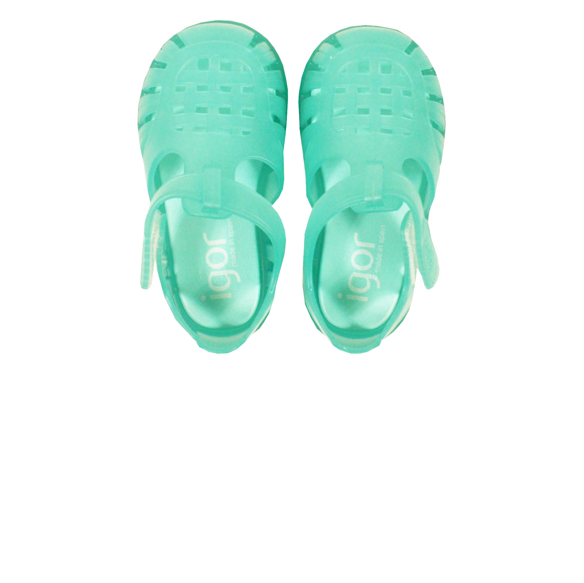 Cangrejera verde agua con velcro