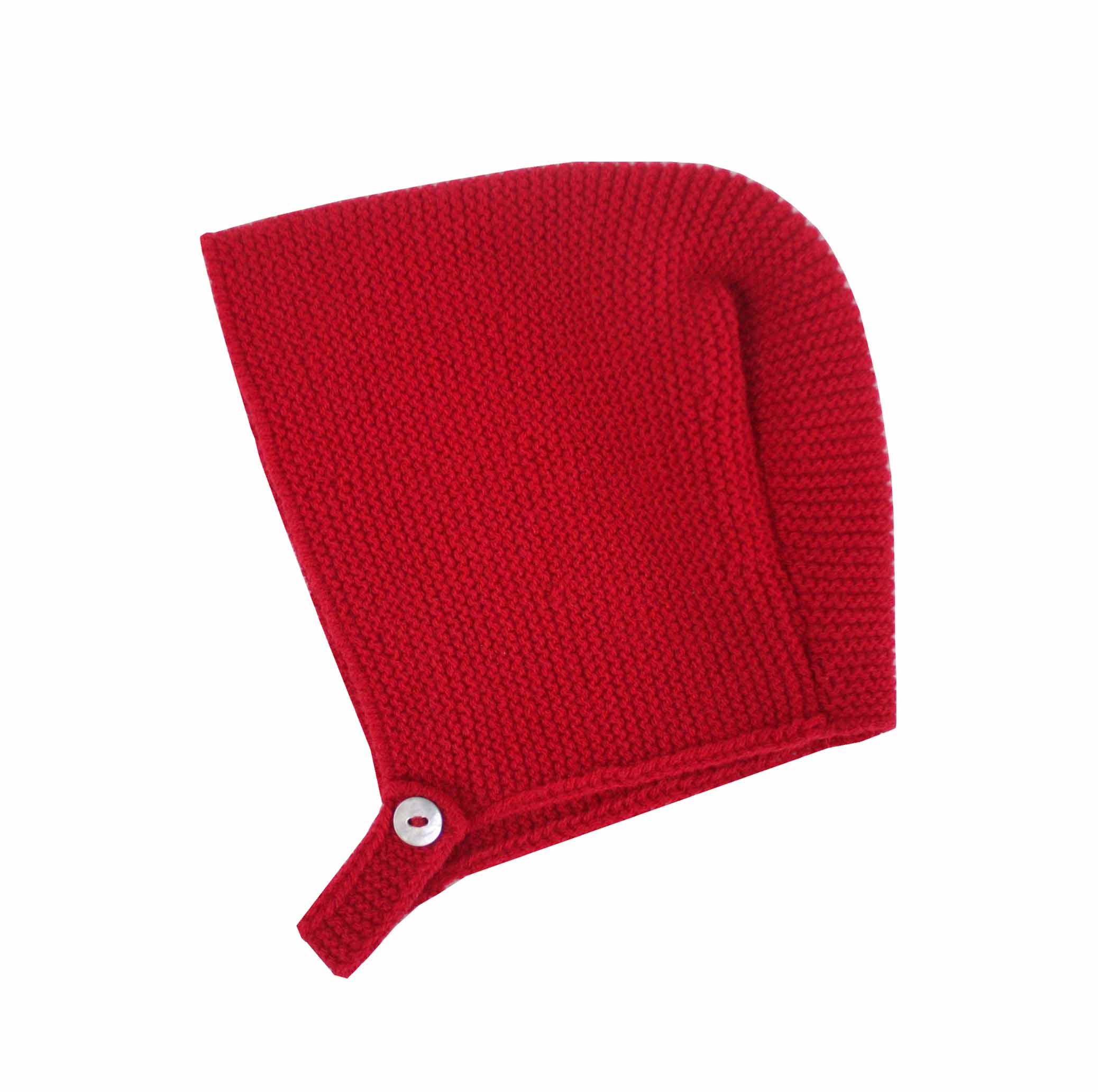 Capota roja en punto perlé
