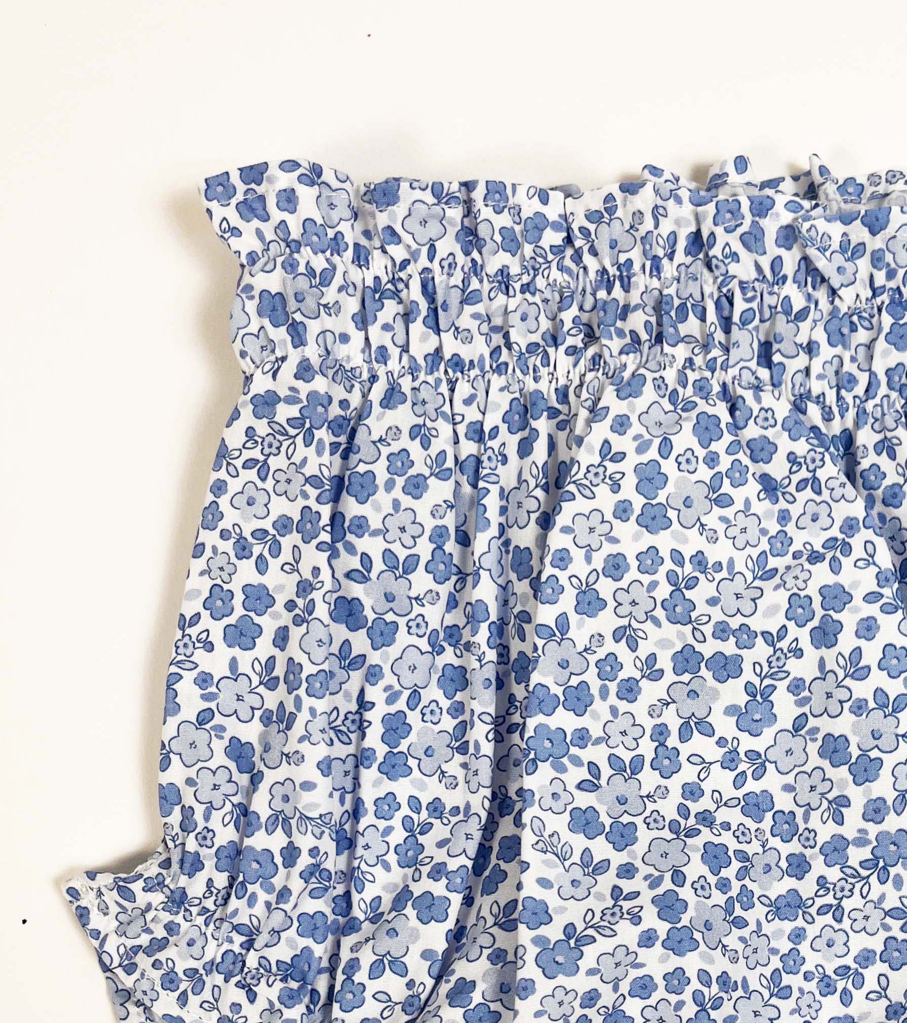 Cubre pañal bebé lili azul y blanco
