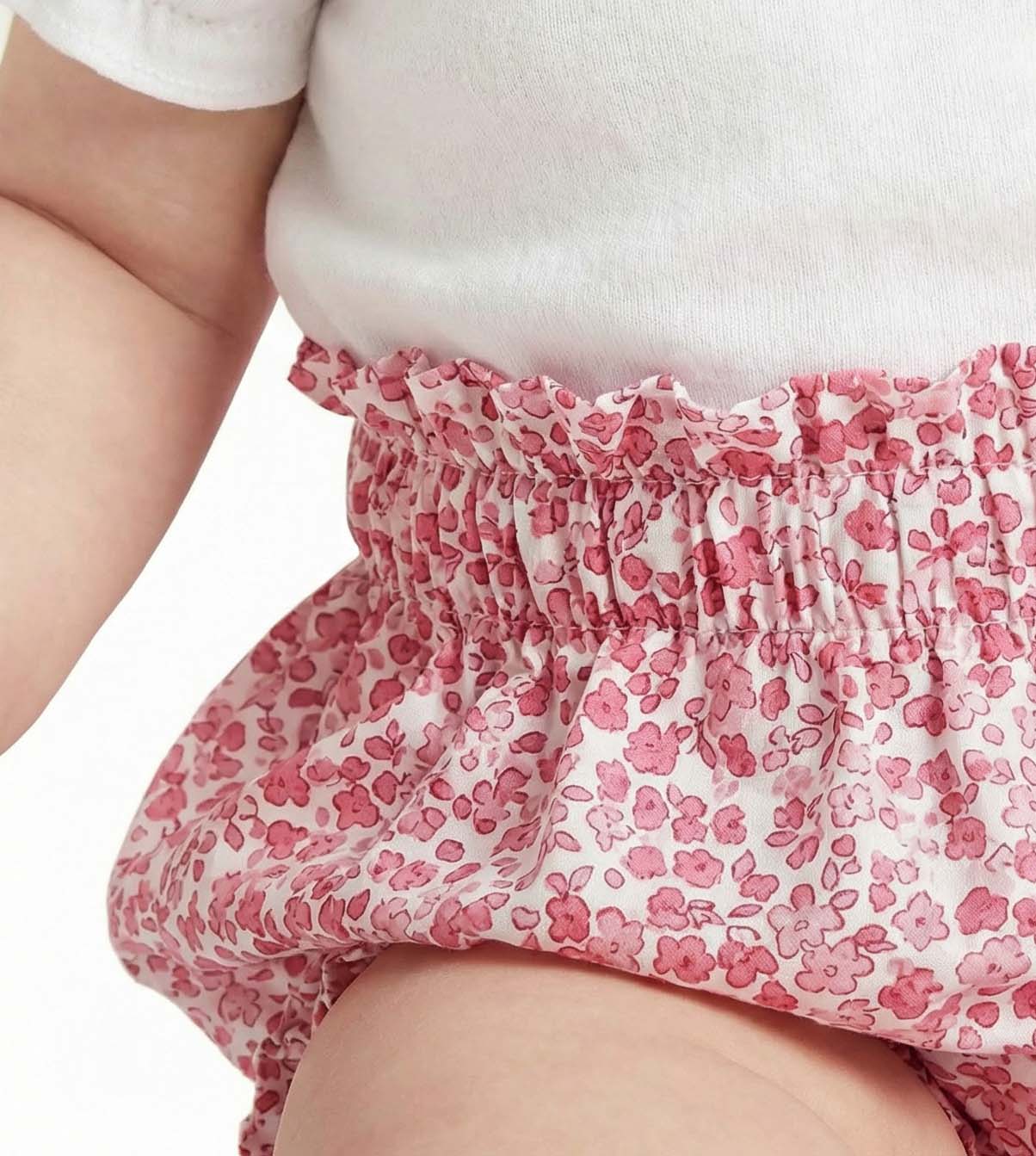 Cubre pañal bebé lili rosa y blanco