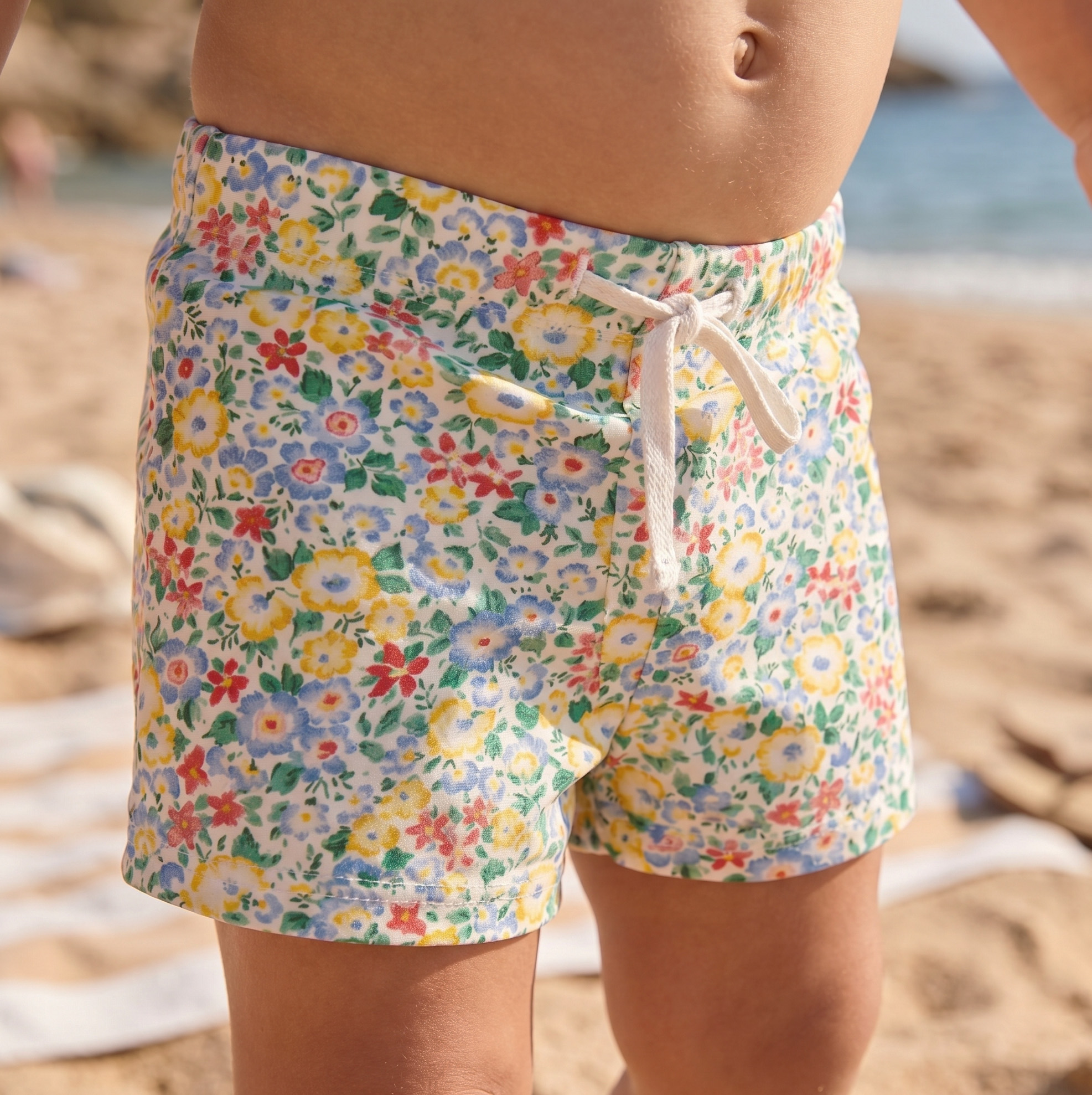 Boxer niño estampado flores amarillas