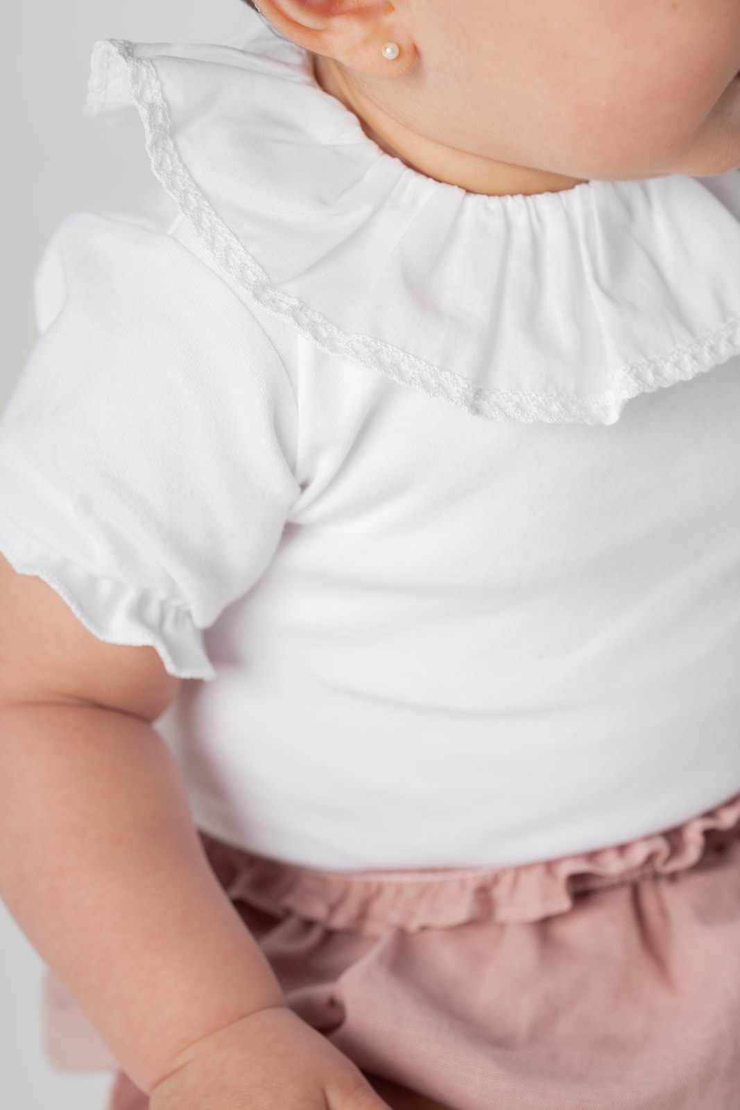 Body m/c volante batista puntilla blanca