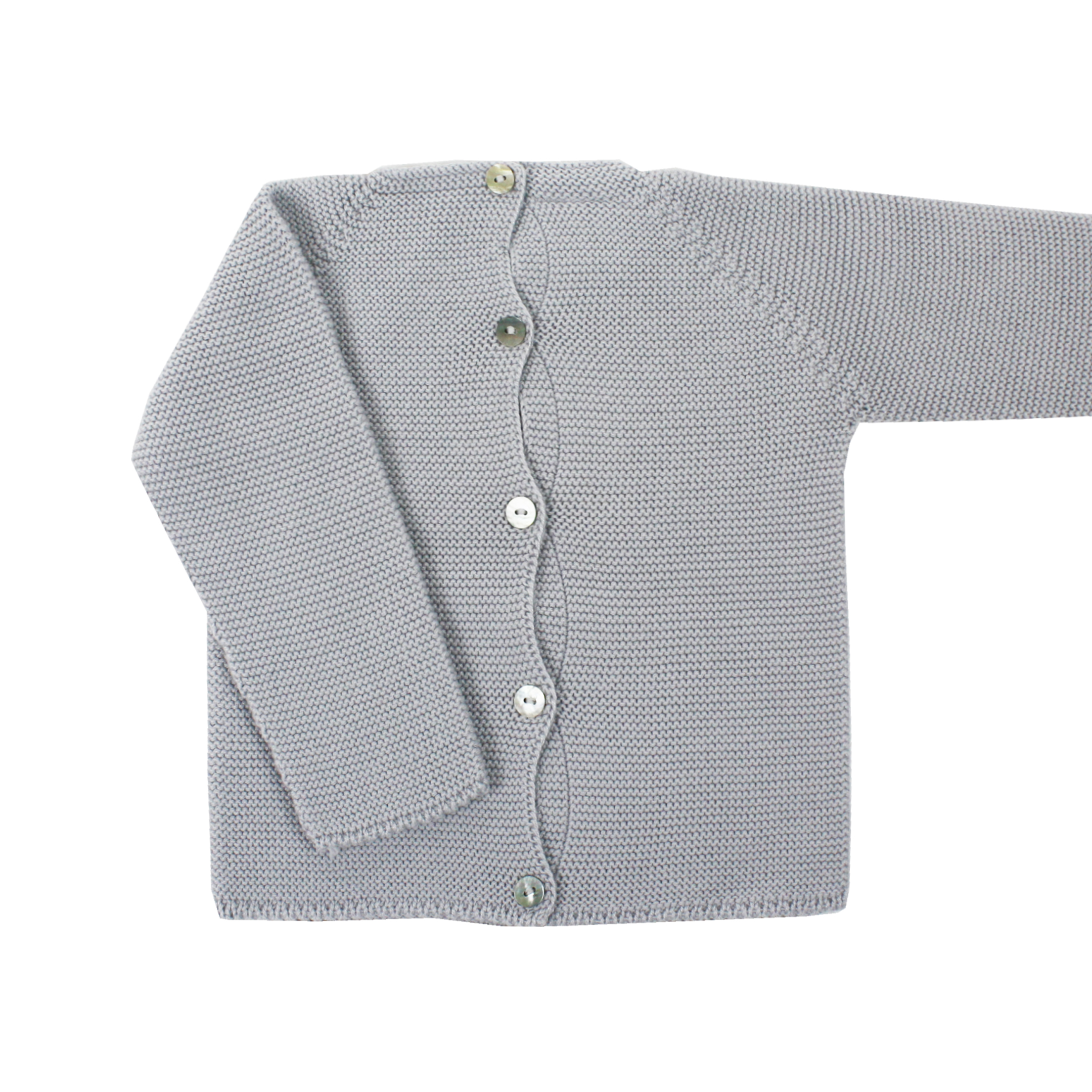Jersey de bebé gris claro en punto perlé