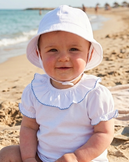 Gorro playa blanco