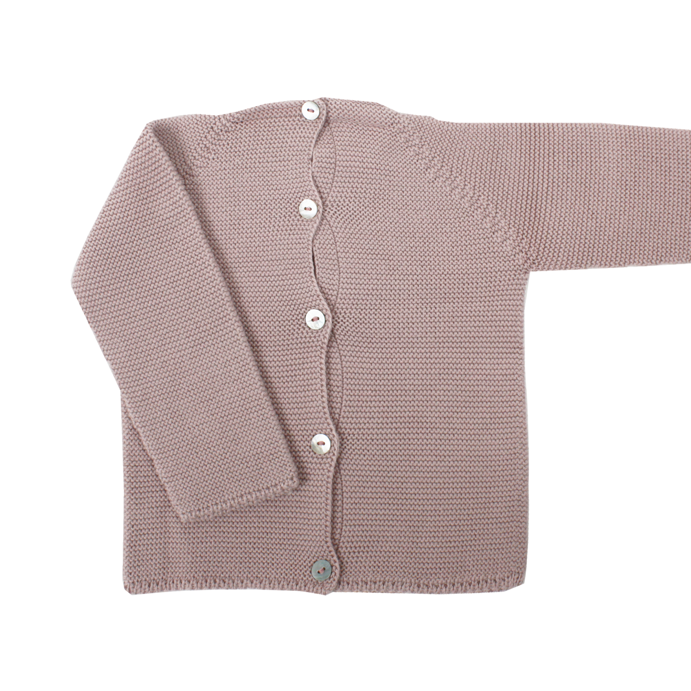 Jersey de bebé rosa palo en punto perlé