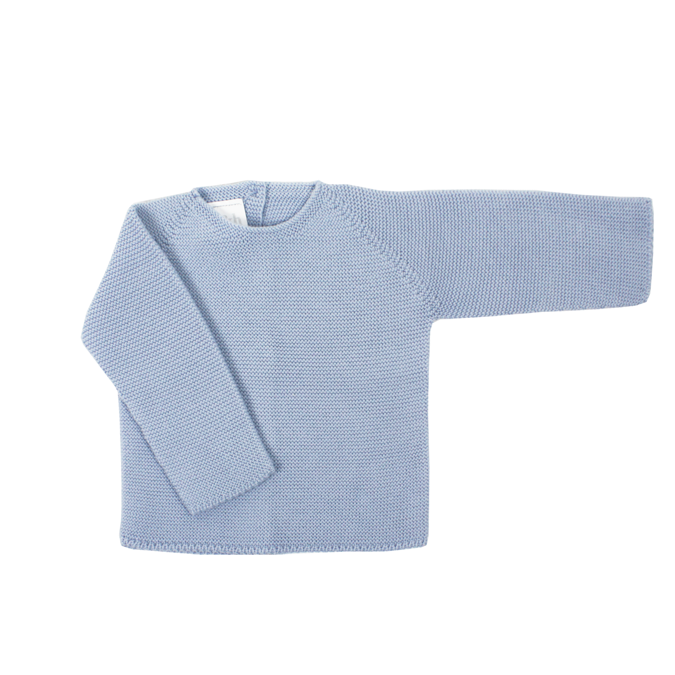 Jersey de bebé azul en punto perlé