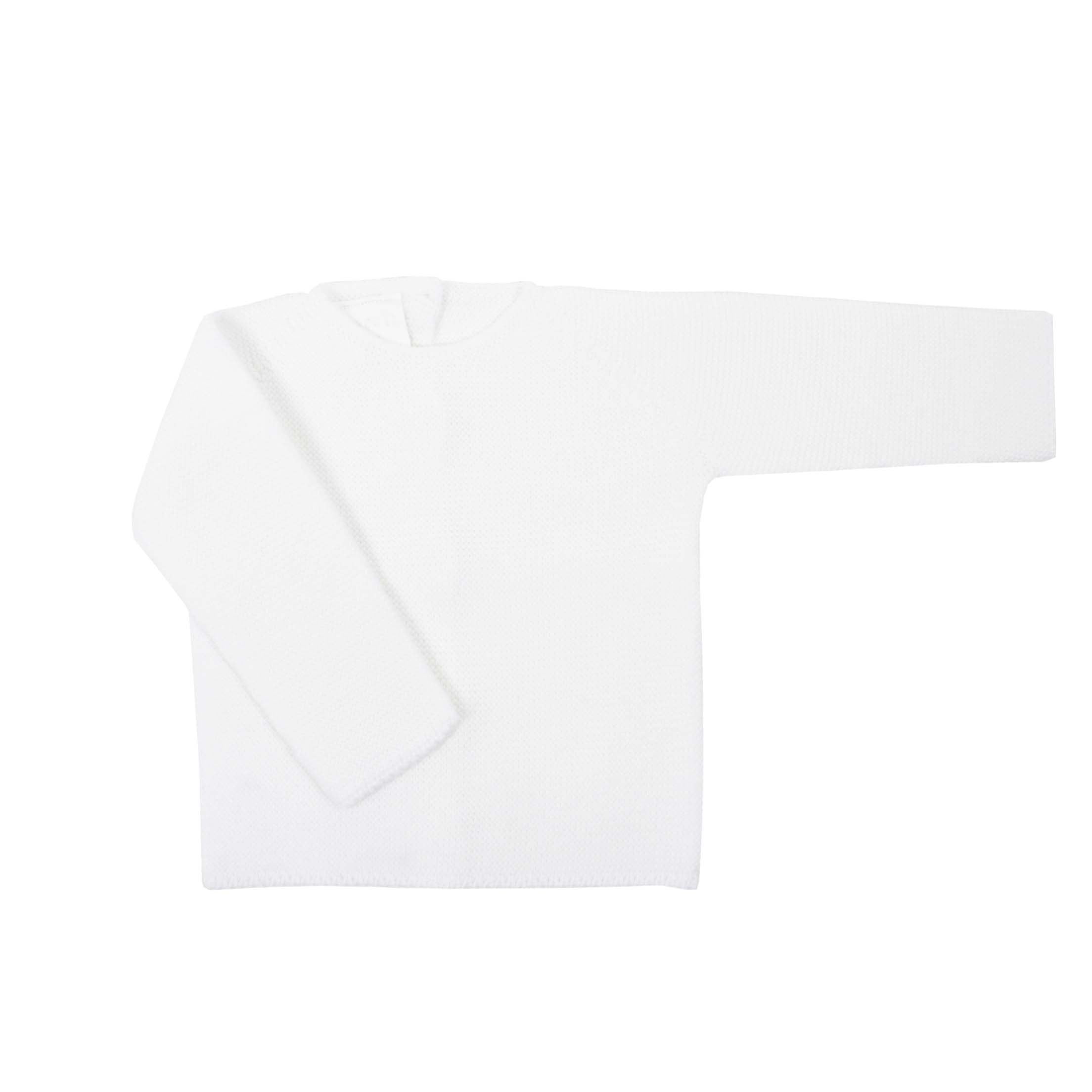 Jersey de bebé blanco en punto perlé