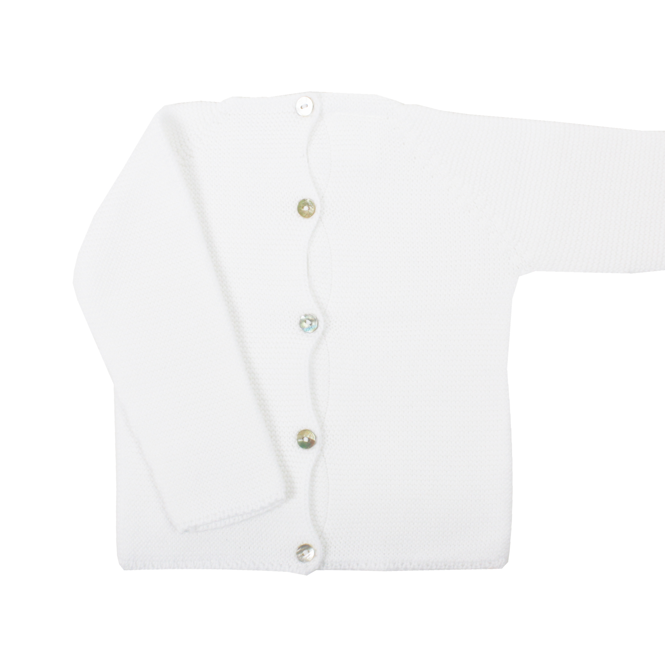 Jersey de bebé blanco en punto perlé
