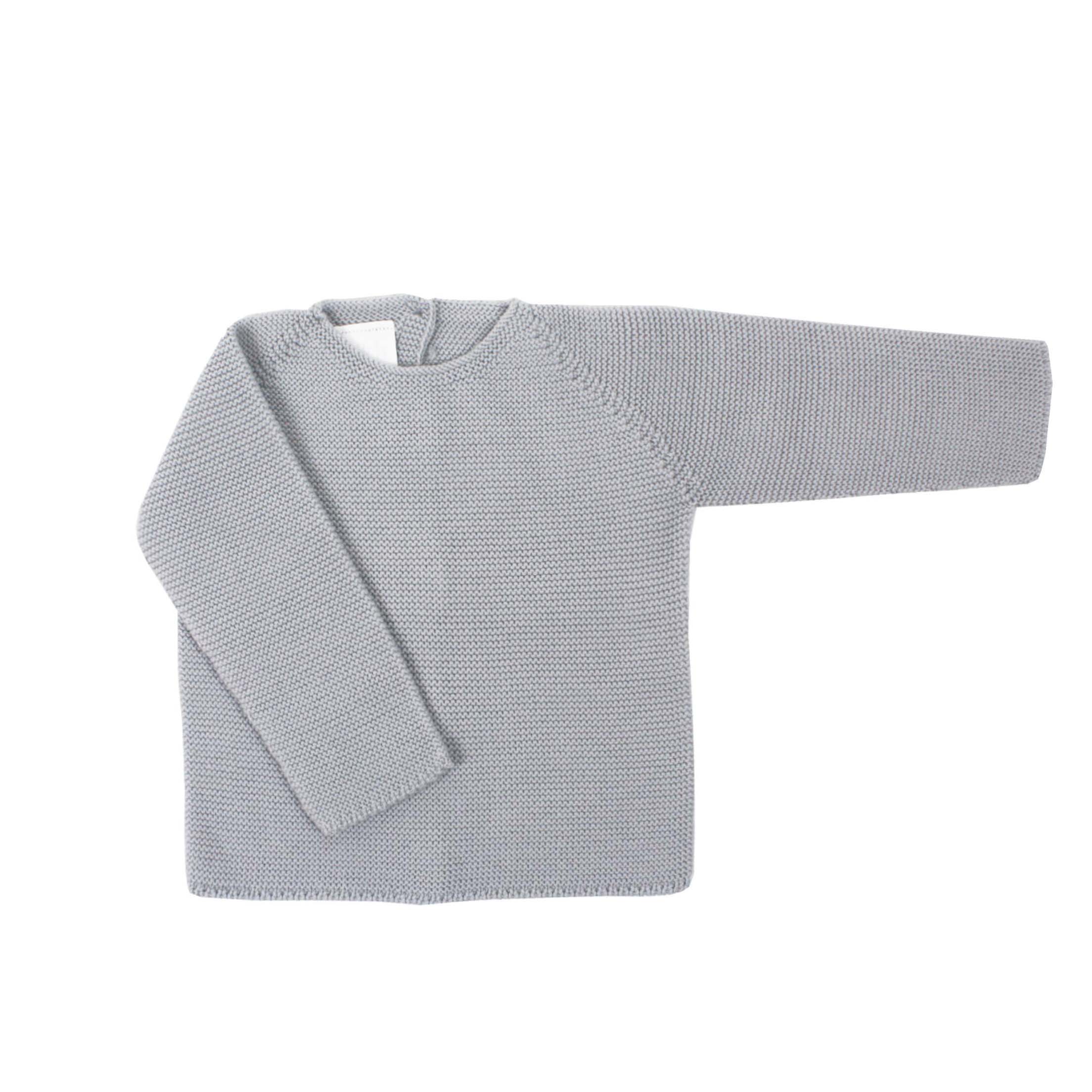 Jersey de bebé gris claro en punto perlé