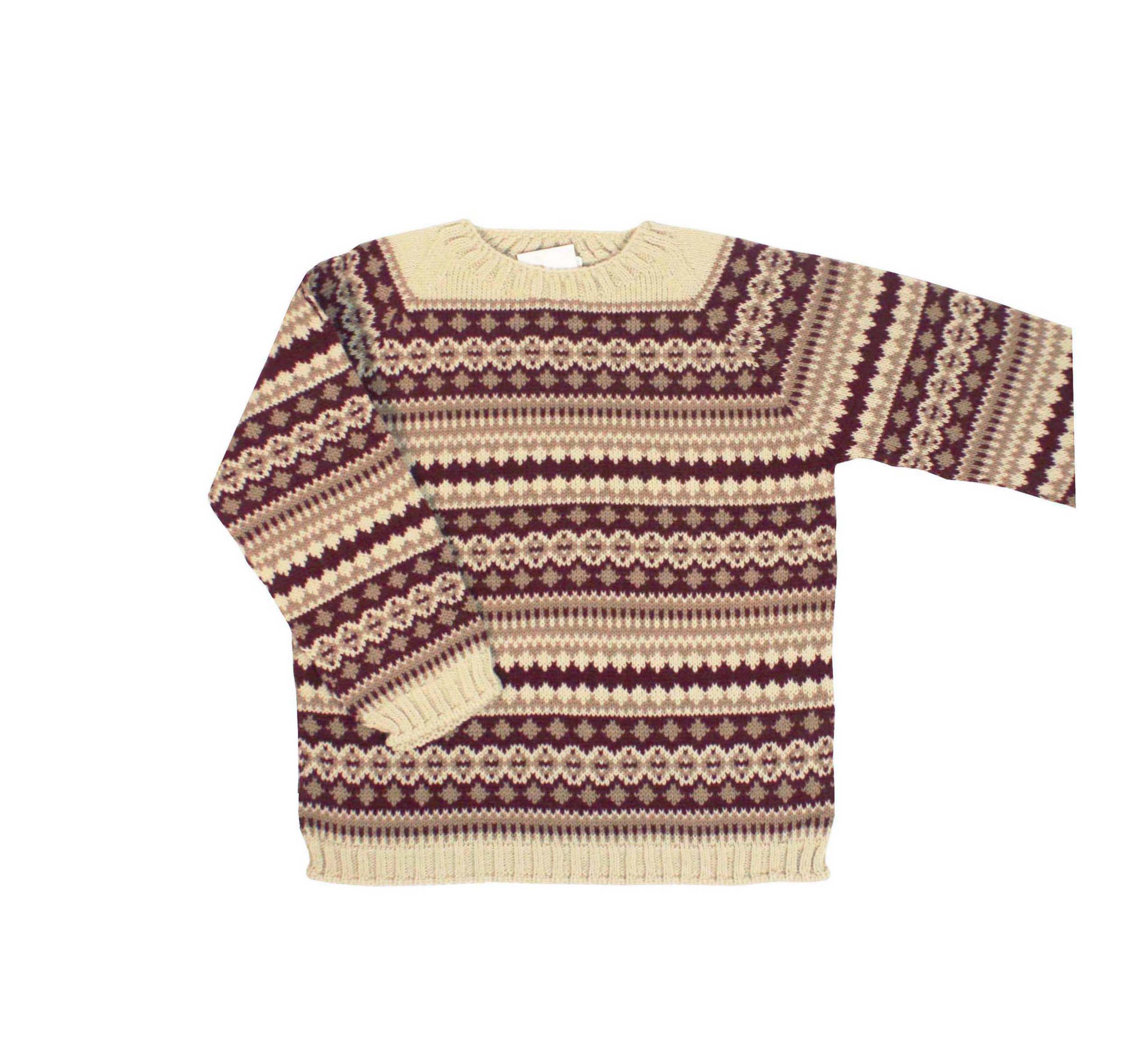 Jersey de jacquard burdeos